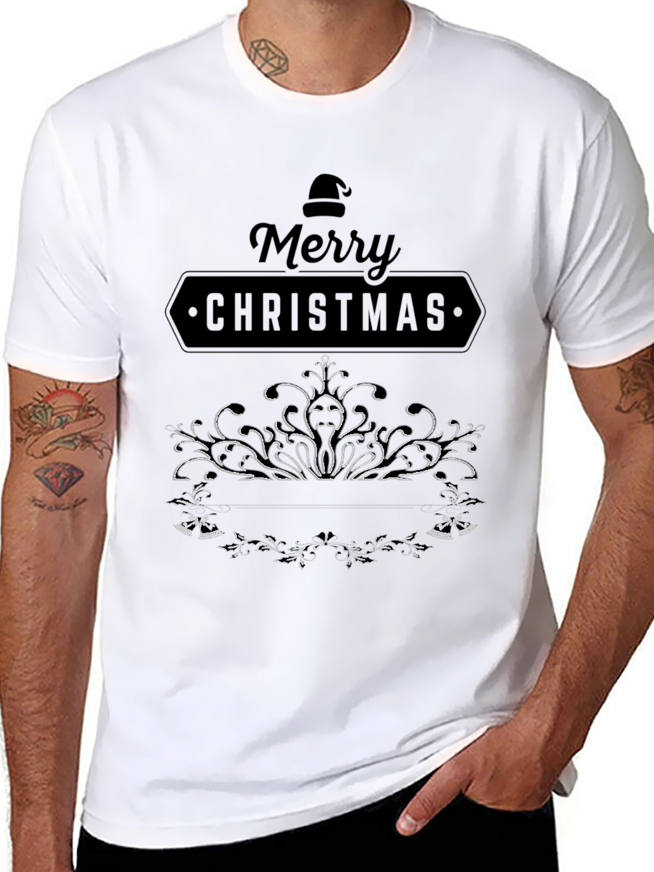 Festive Merry Christmas Graphic Tee - Holiday Style