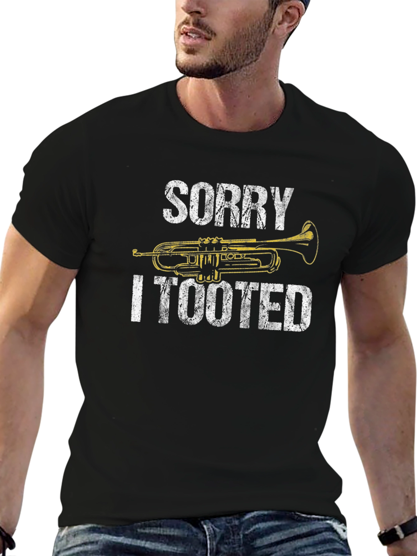 Sorry I Tooted Trumpet Graphic T-Shirt