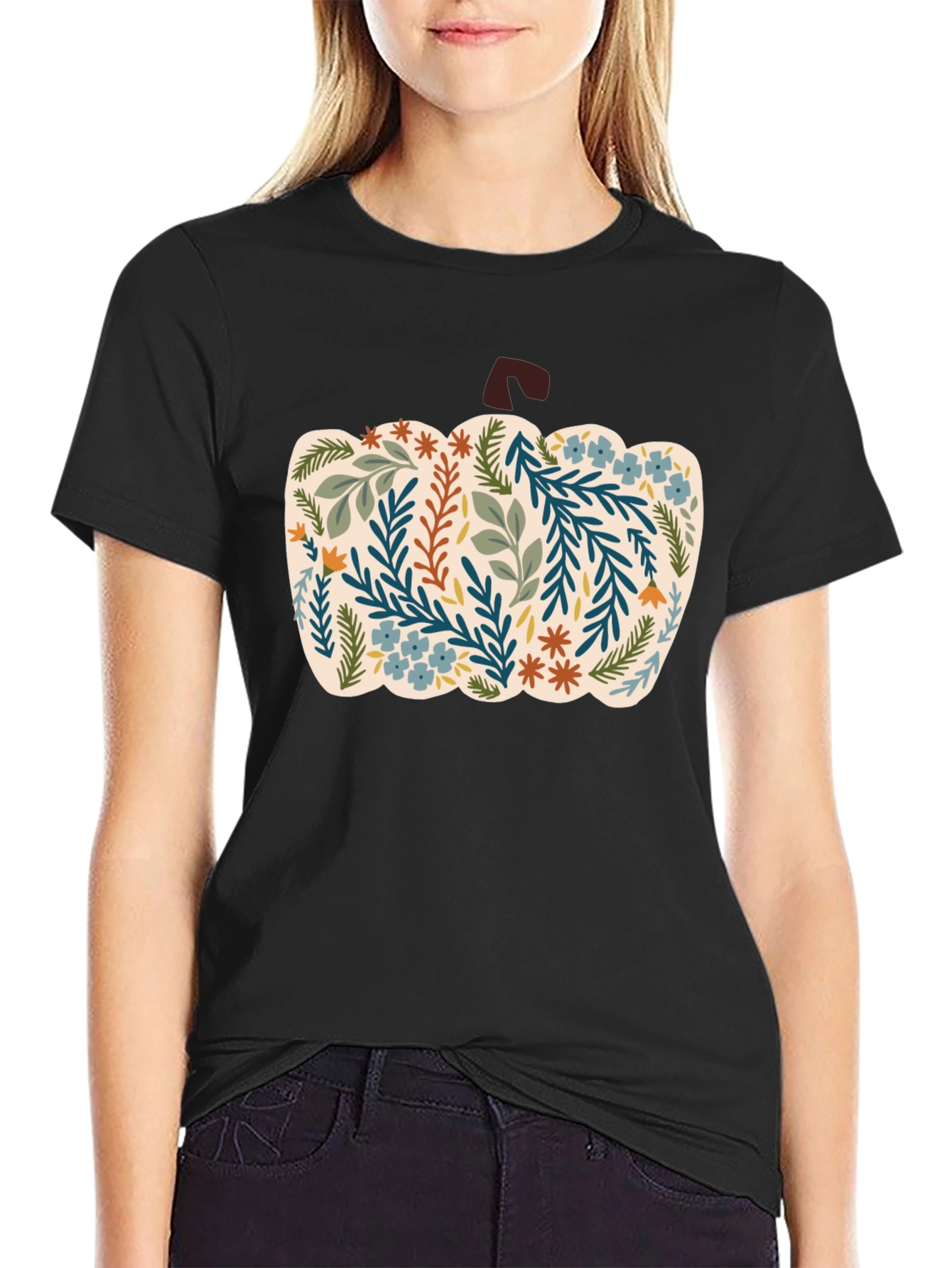 Floral Pumpkin Graphic Tee