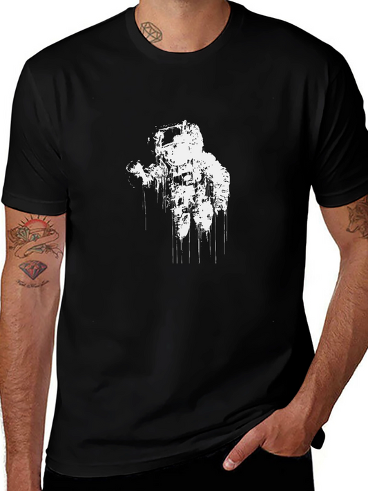 Astronaut Graphic Tee - Classic Black Cotton T-Shirt