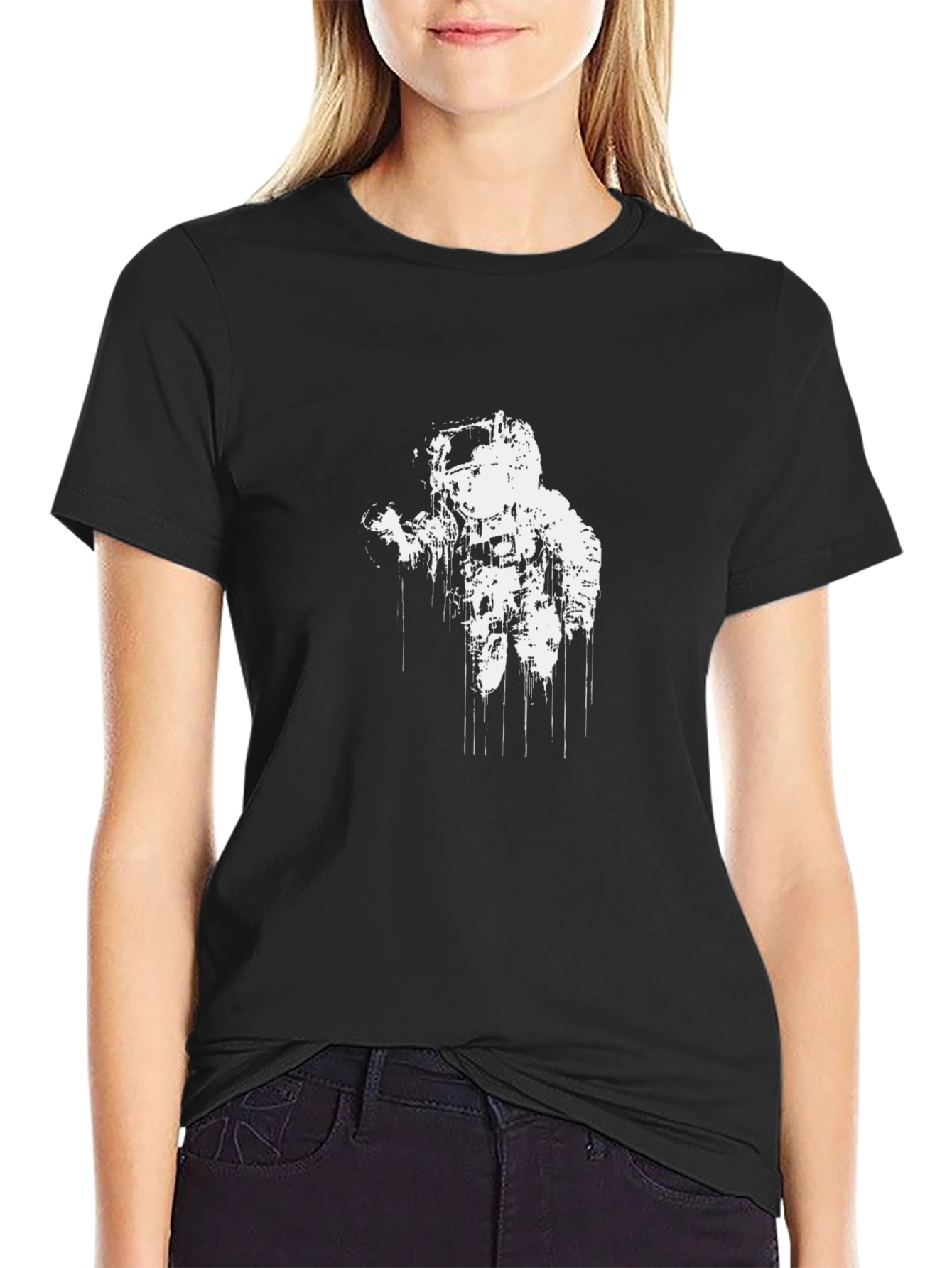 Astronaut Graphic Tee - Classic Black Cotton T-Shirt