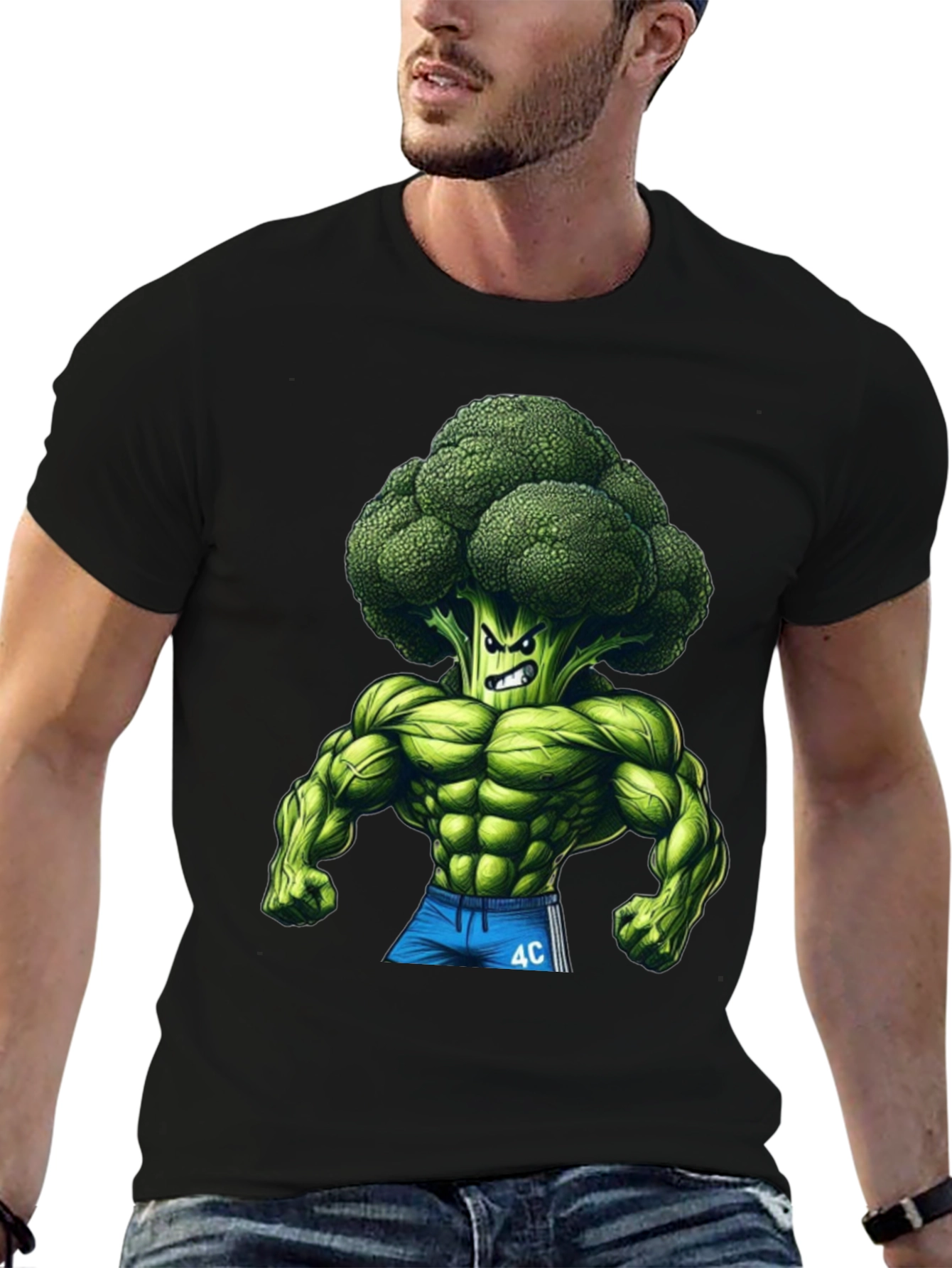 Broccoli Muscle T-Shirt - Black
