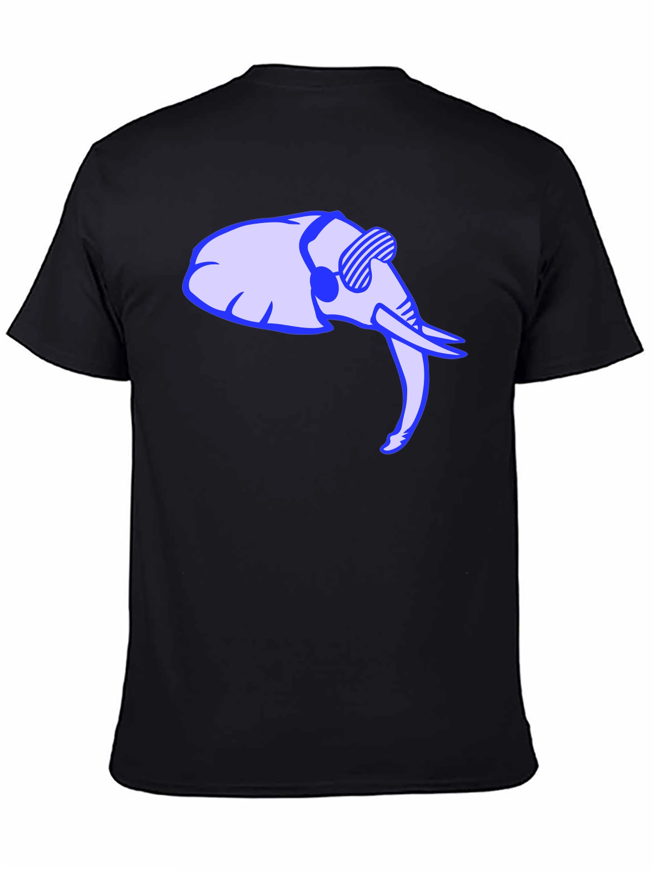 Cool Elephant Graphic Tee - Black Cotton Shirt