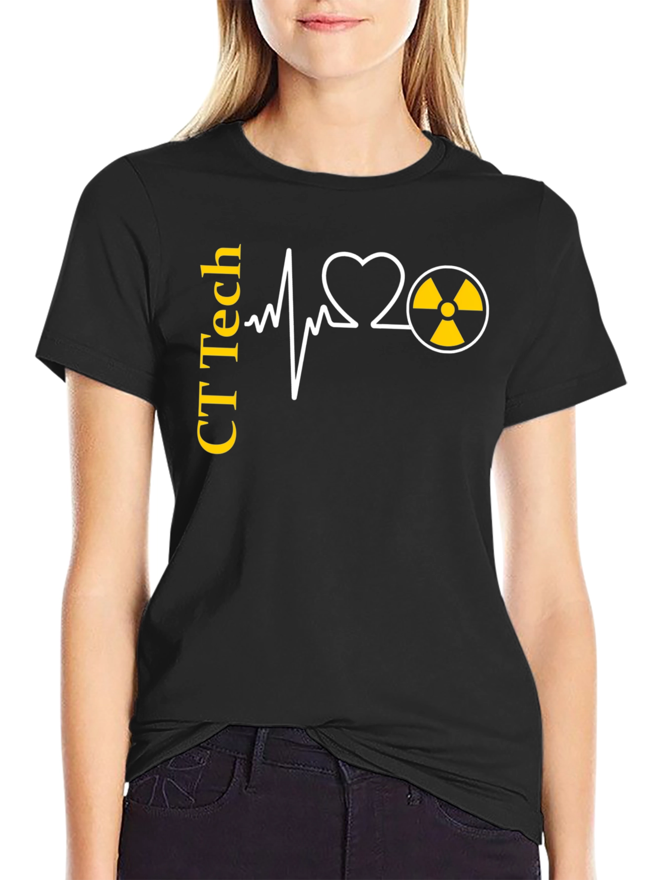 CT Tech Heartbeat T-Shirt - Radiology Gift