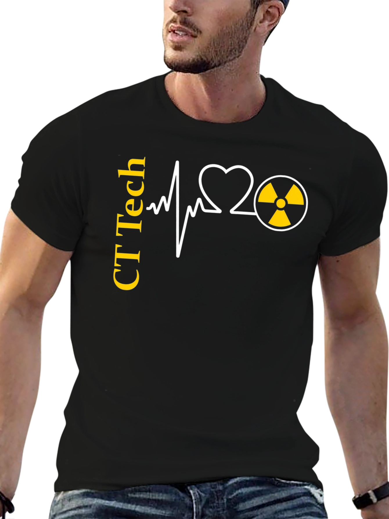 CT Tech Heartbeat T-Shirt - Radiology Gift