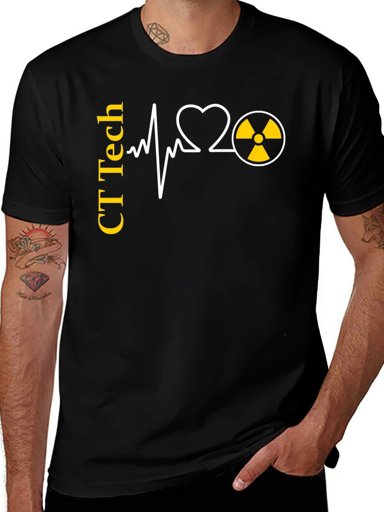 CT Tech Heartbeat T-Shirt - Radiology Gift