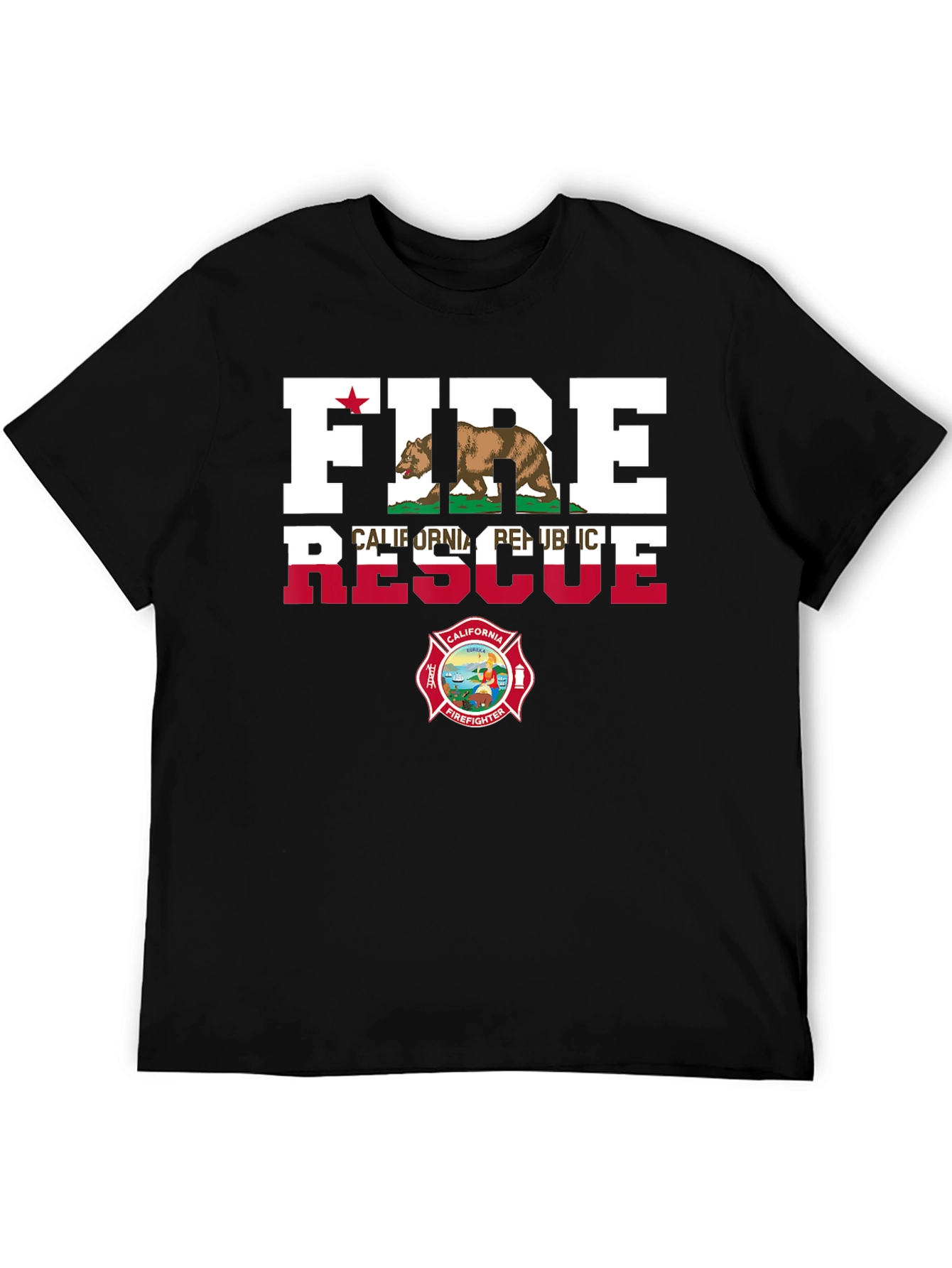 Fire Rescue California Firefighter T-Shirt