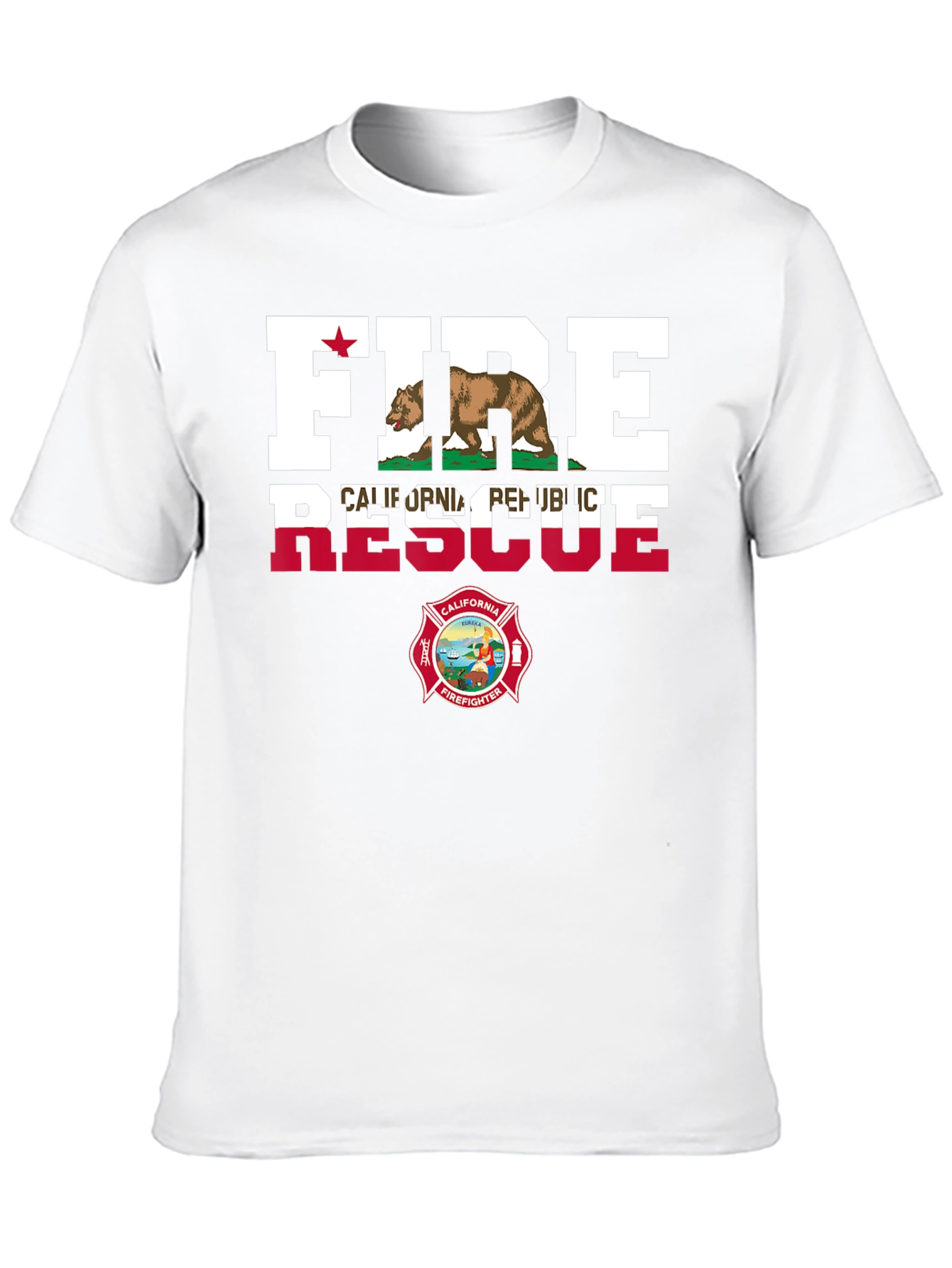 Fire Rescue California Firefighter T-Shirt