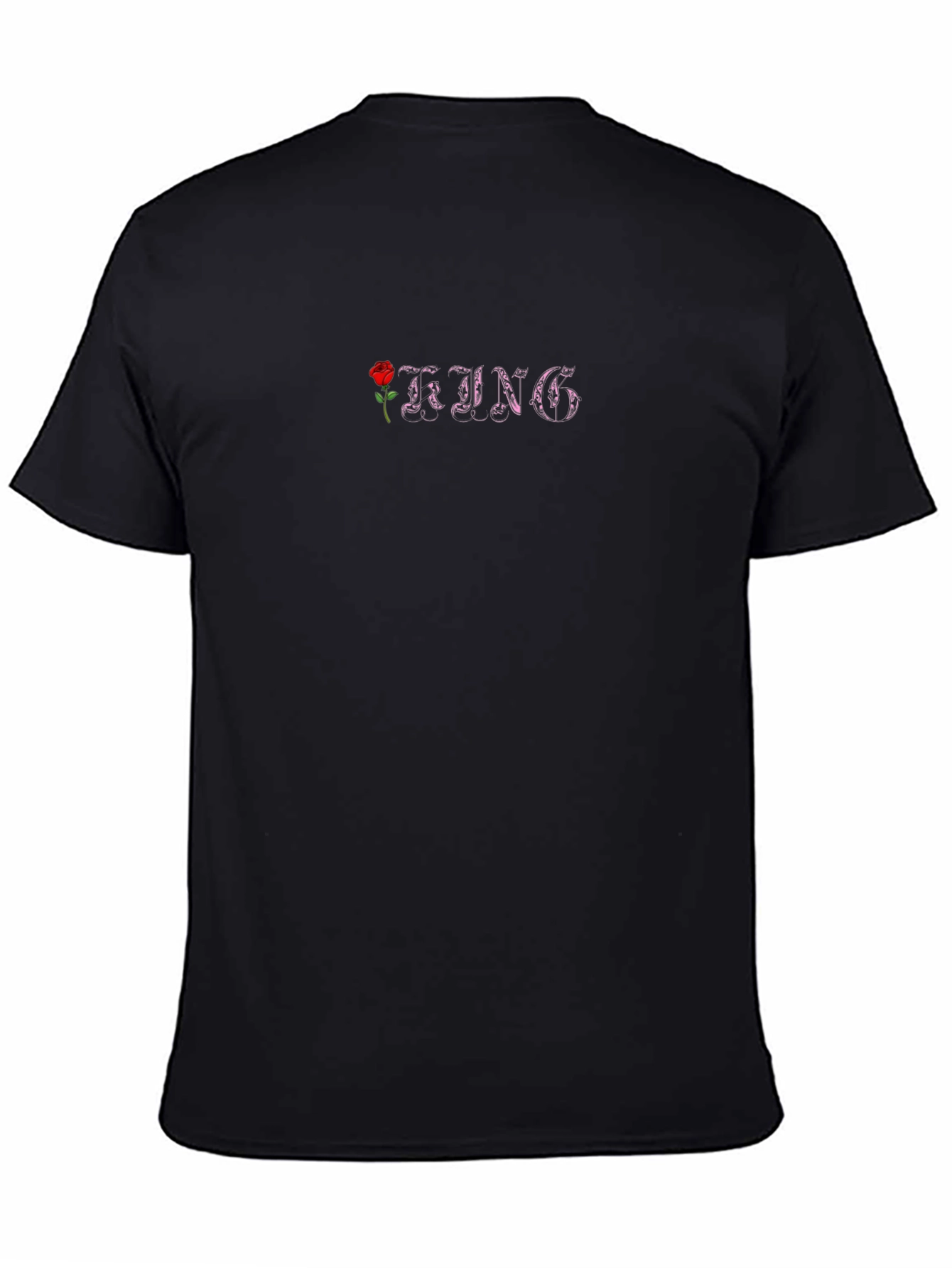 King Rose Graphic Black T-Shirt