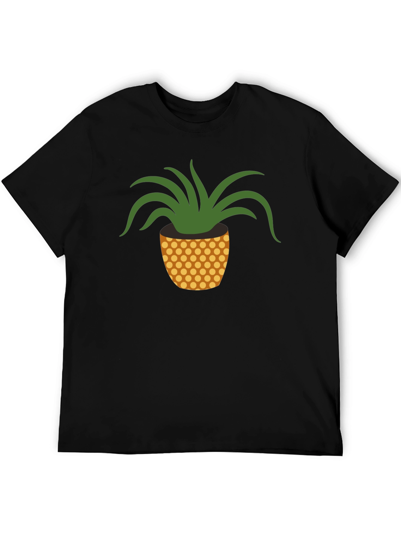Pineapple Plant Graphic Tee - Black