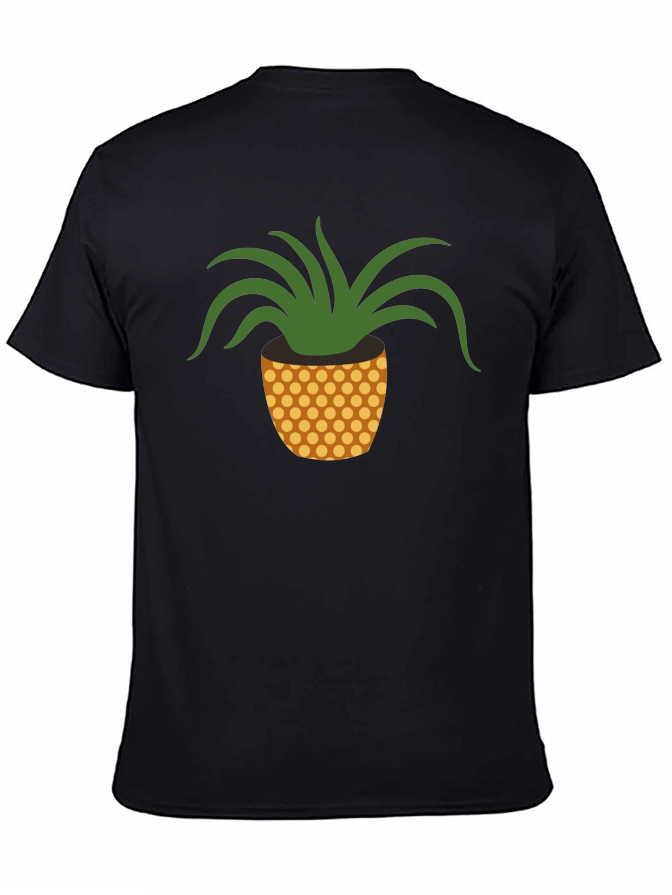Pineapple Plant Graphic Tee - Black