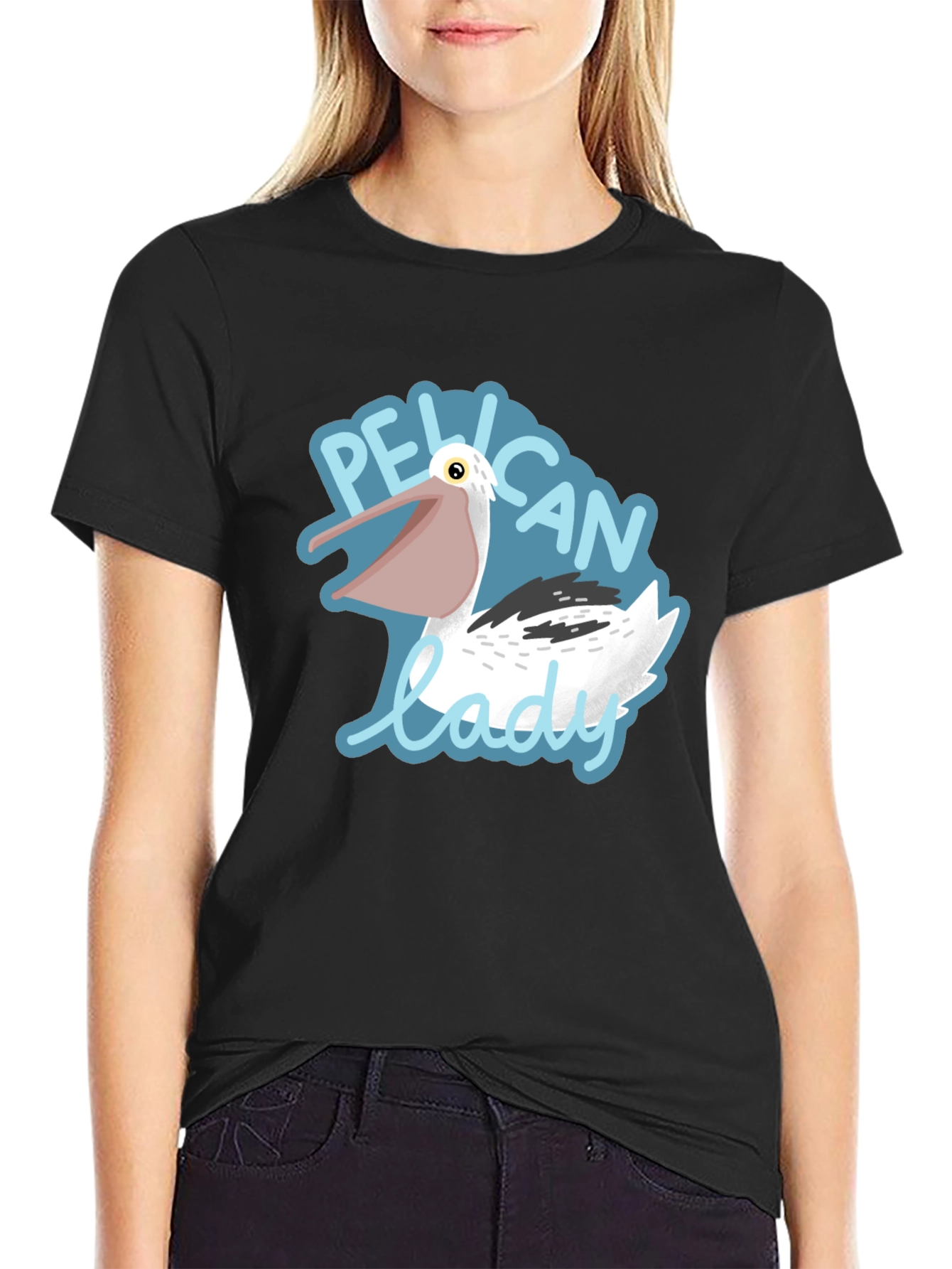 Pelican Lady Graphic Tee - Black