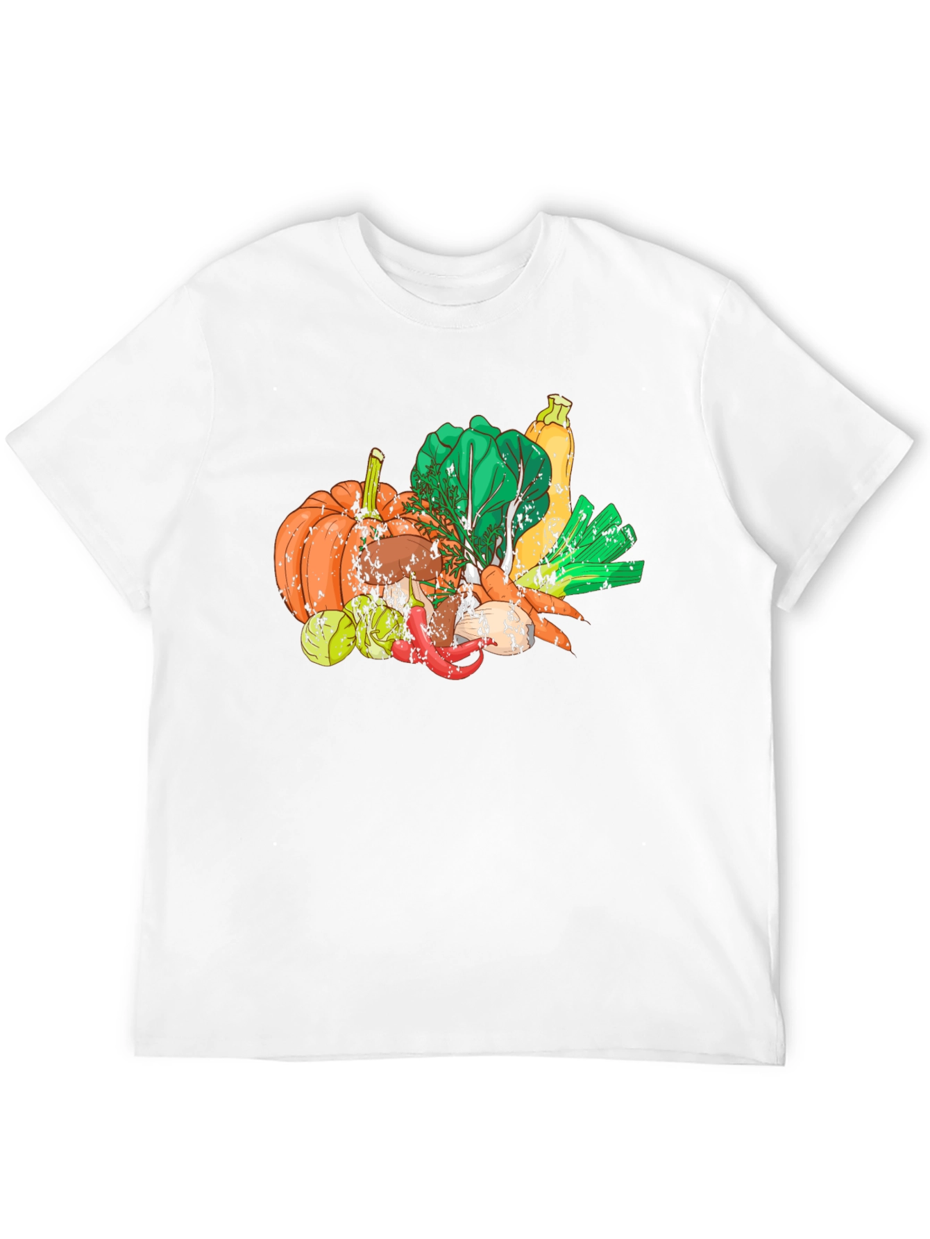 Vegetable Medley Graphic Black T-Shirt