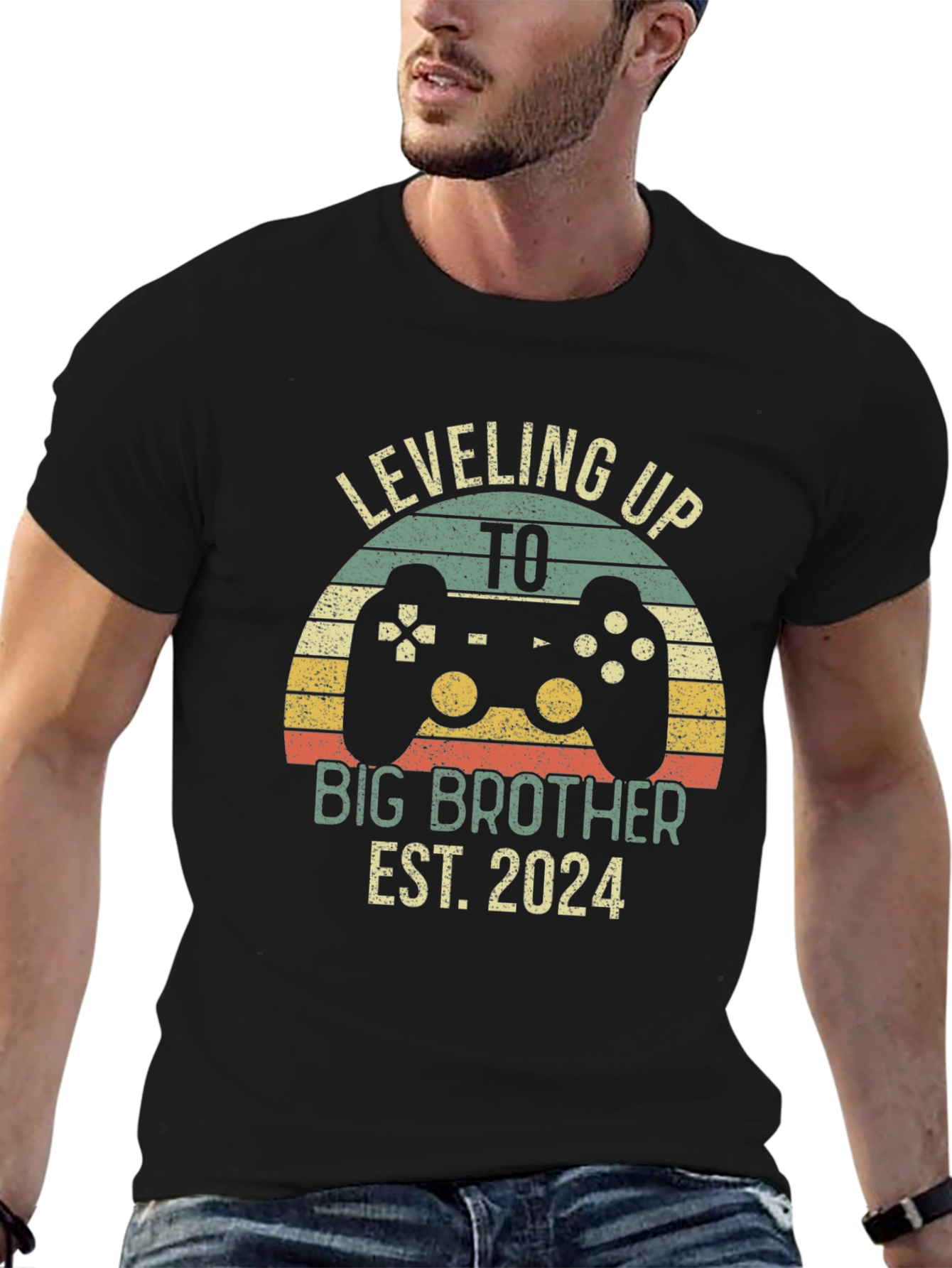 Leveling Up to Big Brother Est. 2024 T-Shirt