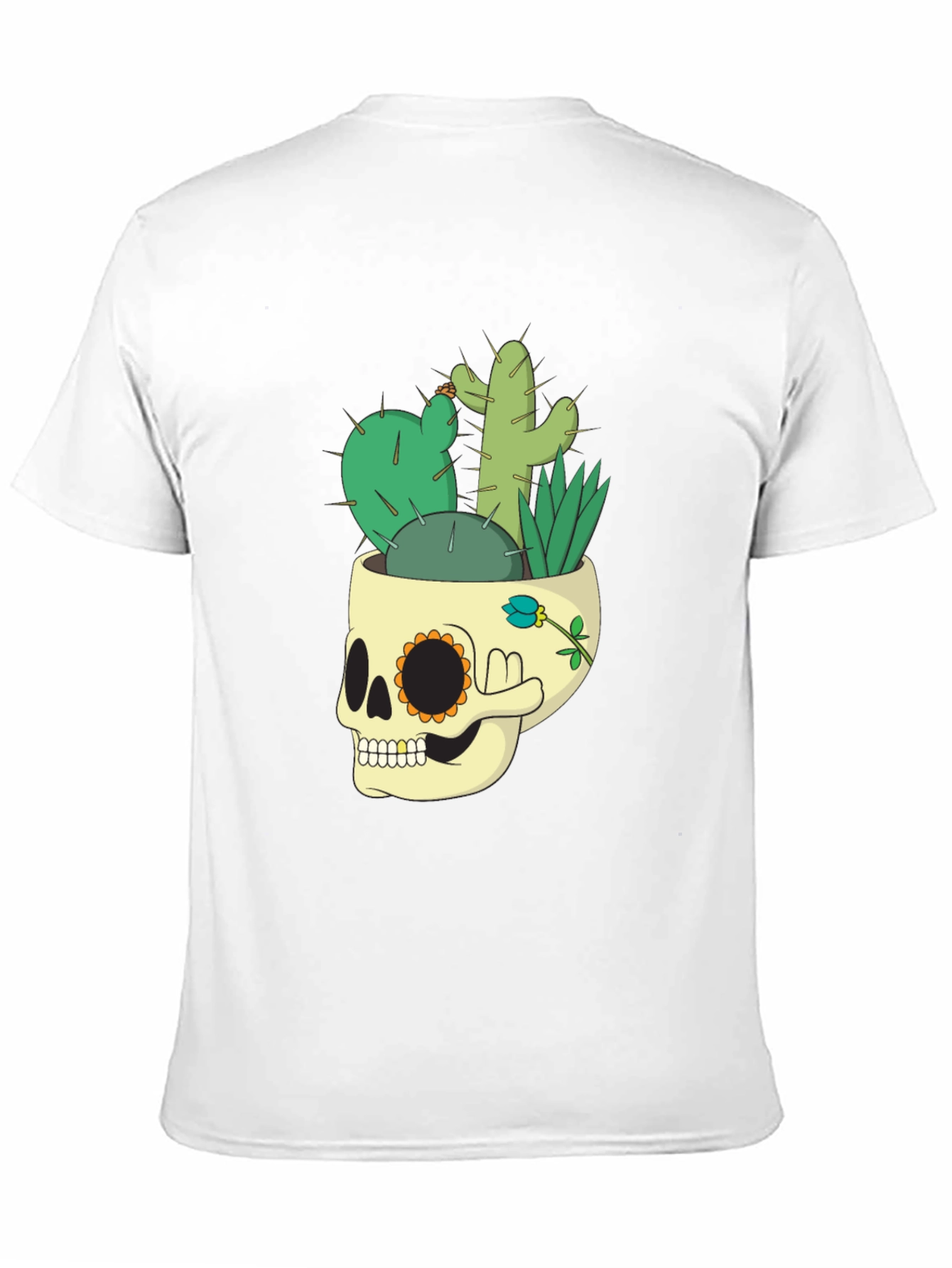 Skull Cactus Graphic Tee - Mens Black T-Shirt