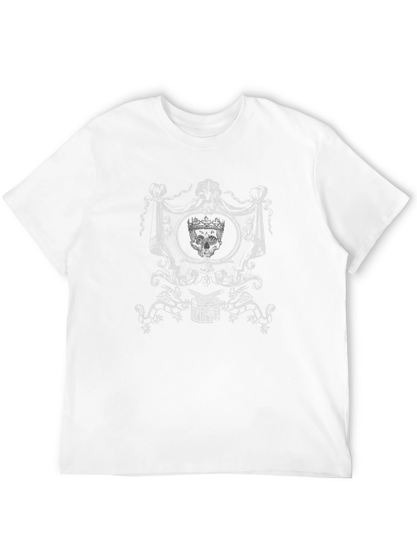Skull King Drum T-Shirt - Black Graphic Tee