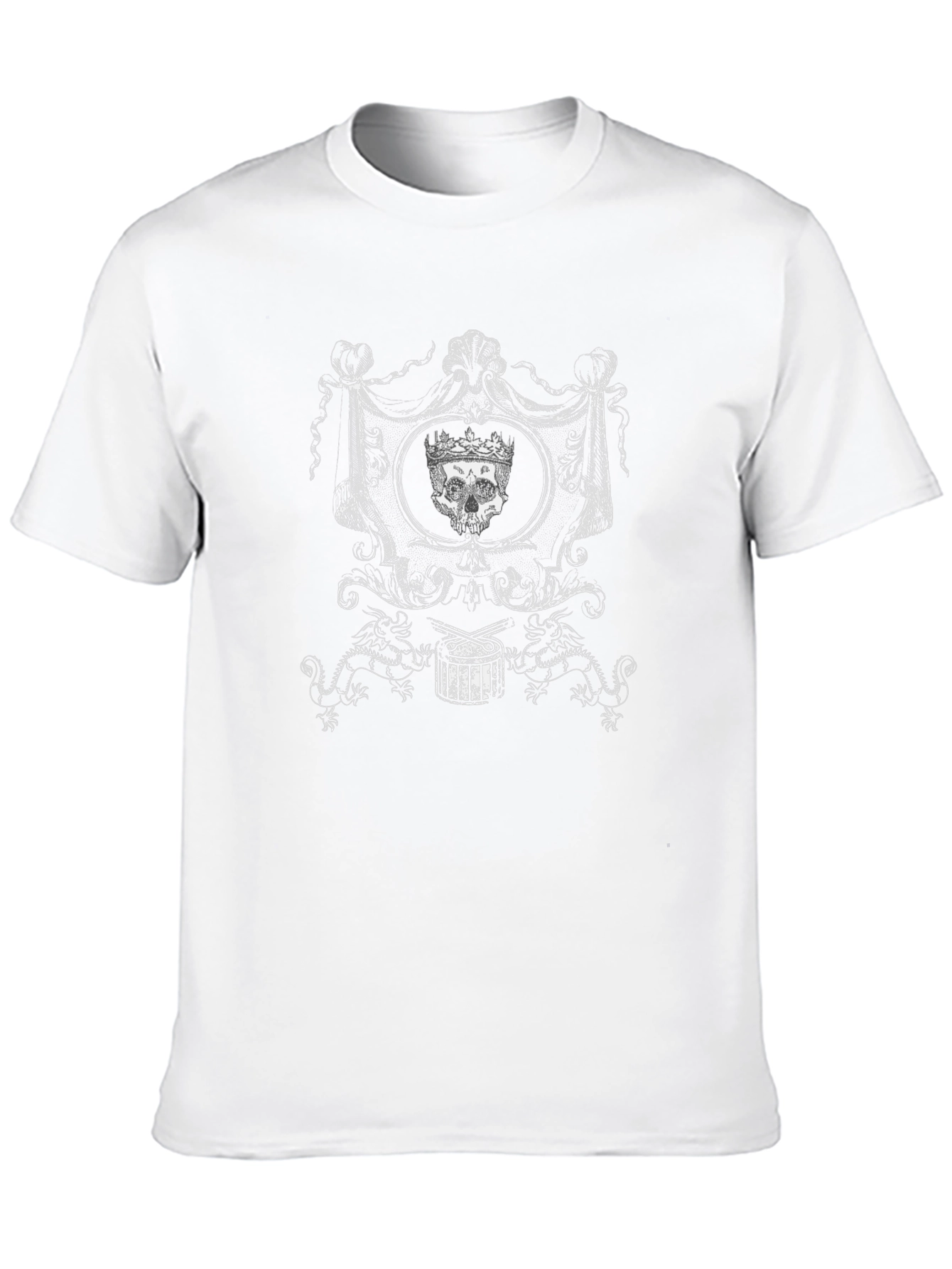 Skull King Drum T-Shirt - Black Graphic Tee