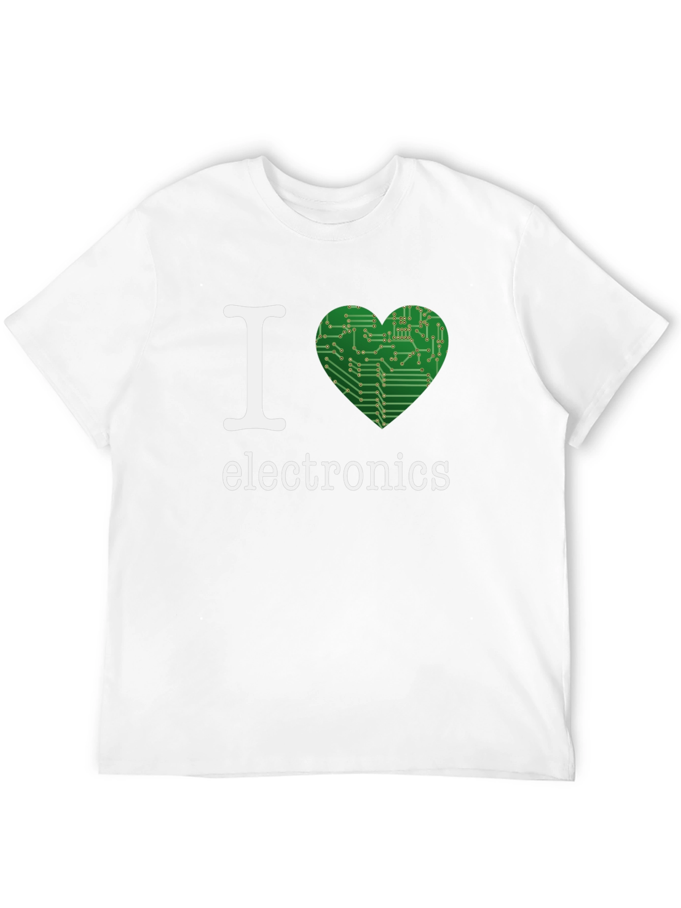 I Heart Electronics T-Shirt - Geeky Circuit Board Design