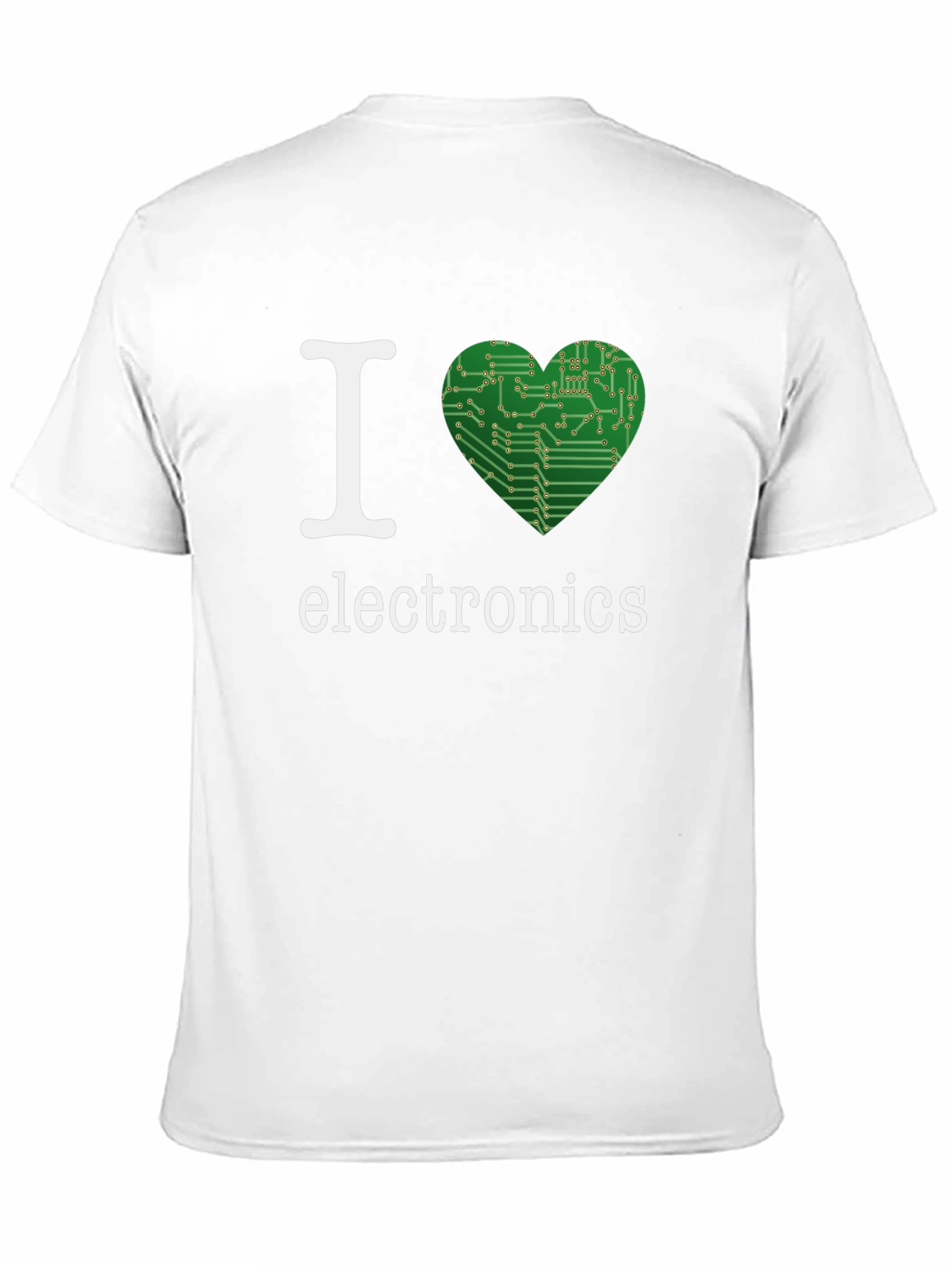 I Heart Electronics T-Shirt - Geeky Circuit Board Design
