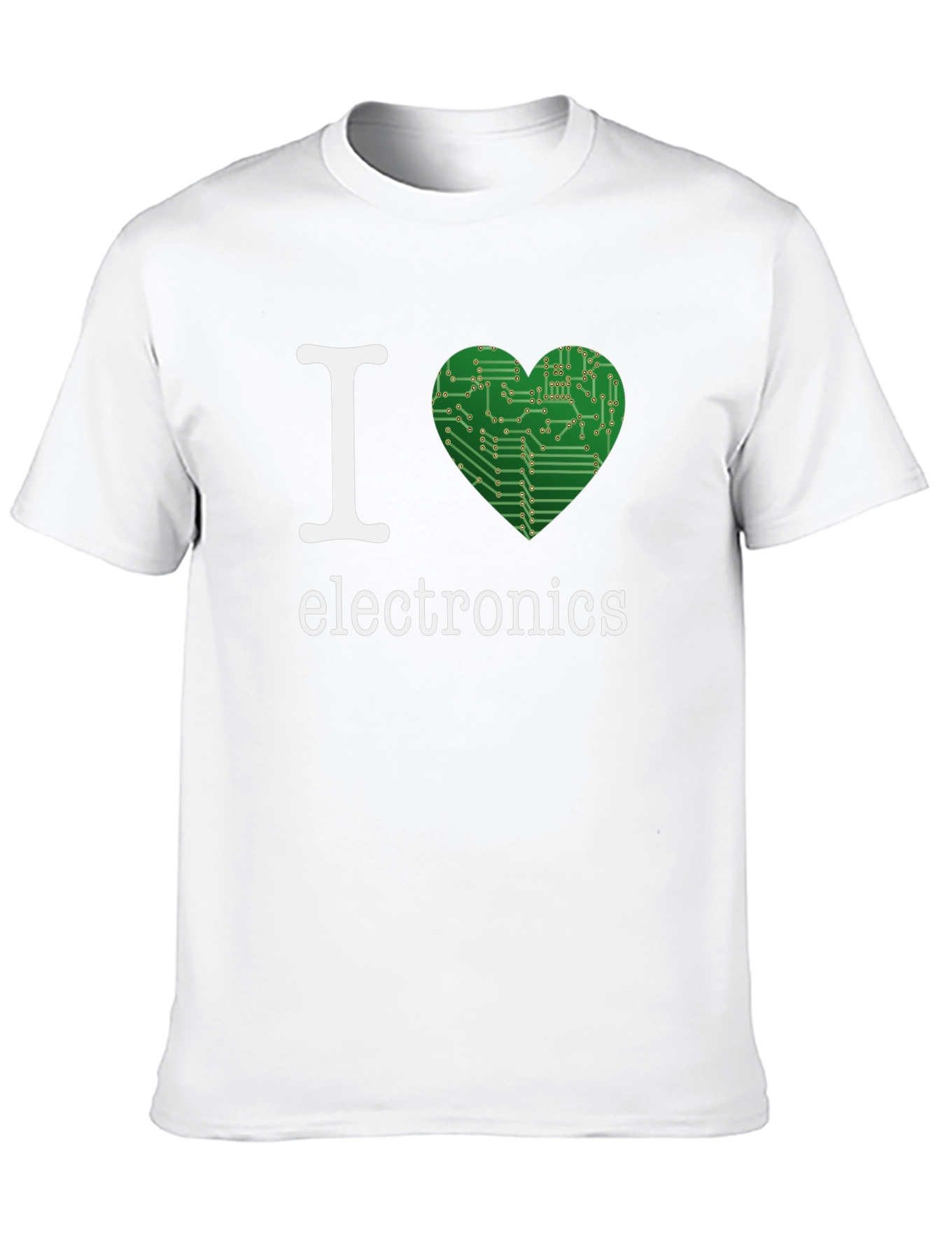 I Heart Electronics T-Shirt - Geeky Circuit Board Design