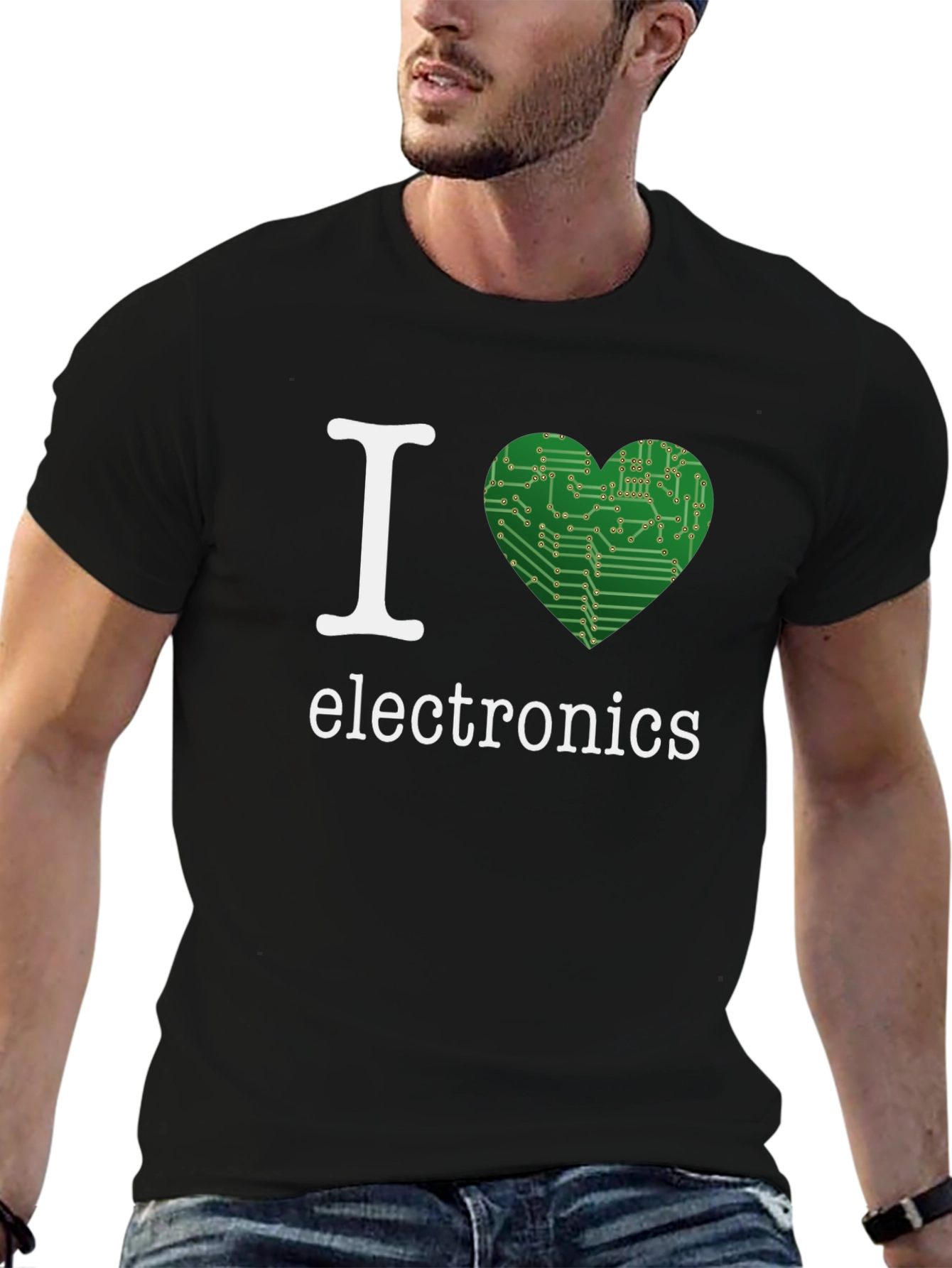 I Heart Electronics T-Shirt - Geeky Circuit Board Design