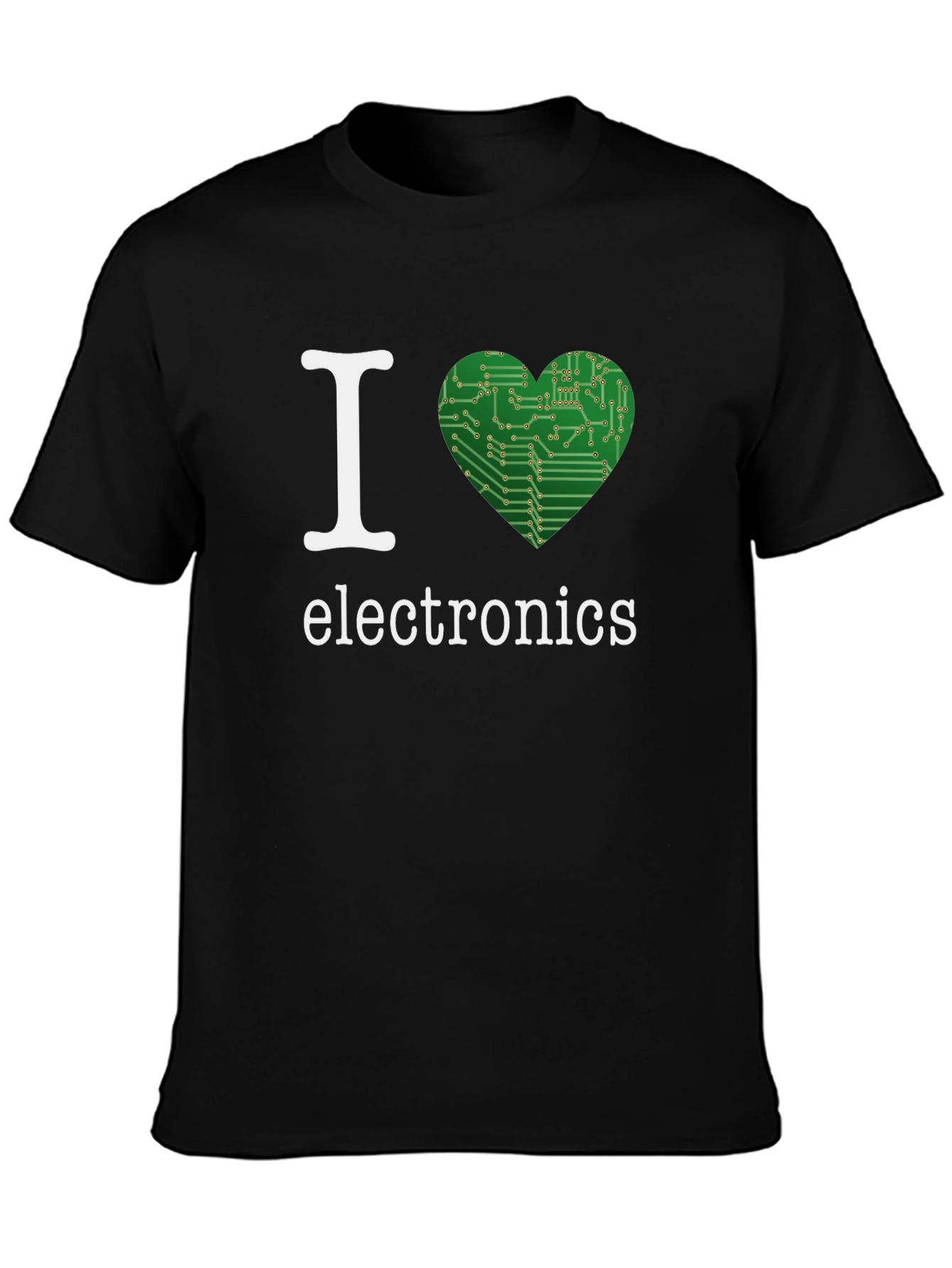 I Heart Electronics T-Shirt - Geeky Circuit Board Design