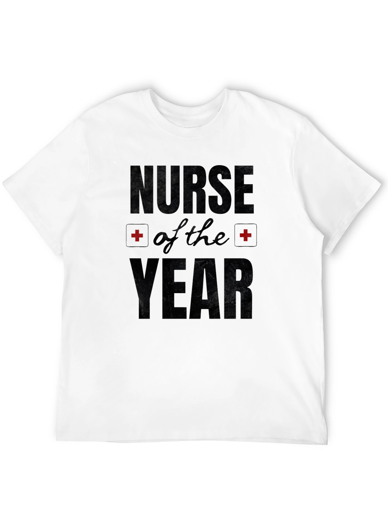 Nurse of the Year Graphic Black T-Shirt