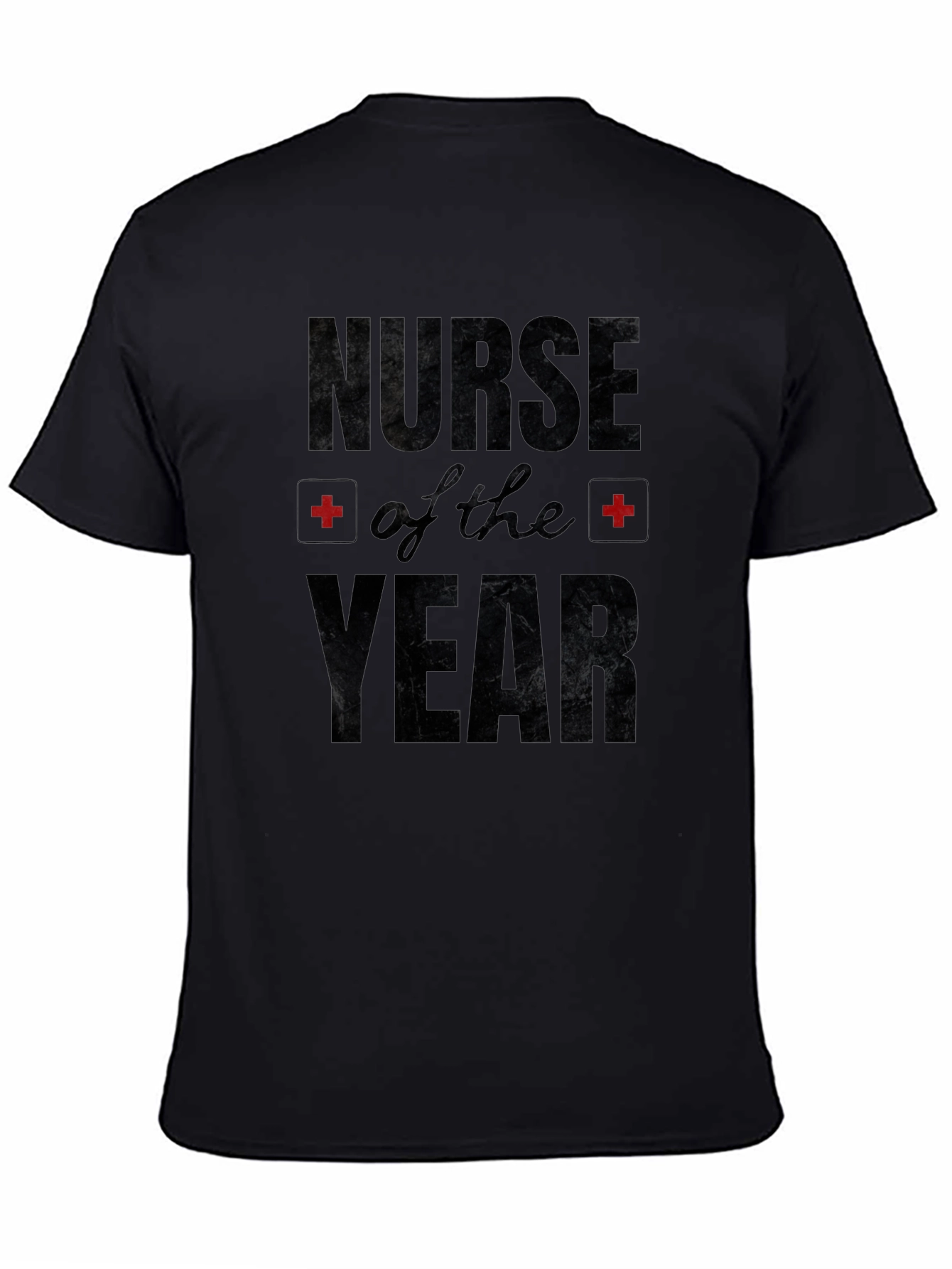 Nurse of the Year Graphic Black T-Shirt