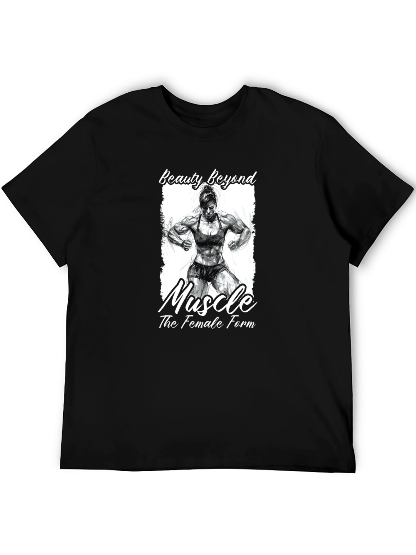 Beauty Beyond Muscle Graphic T-Shirt - Female Bodybuilding Tee
