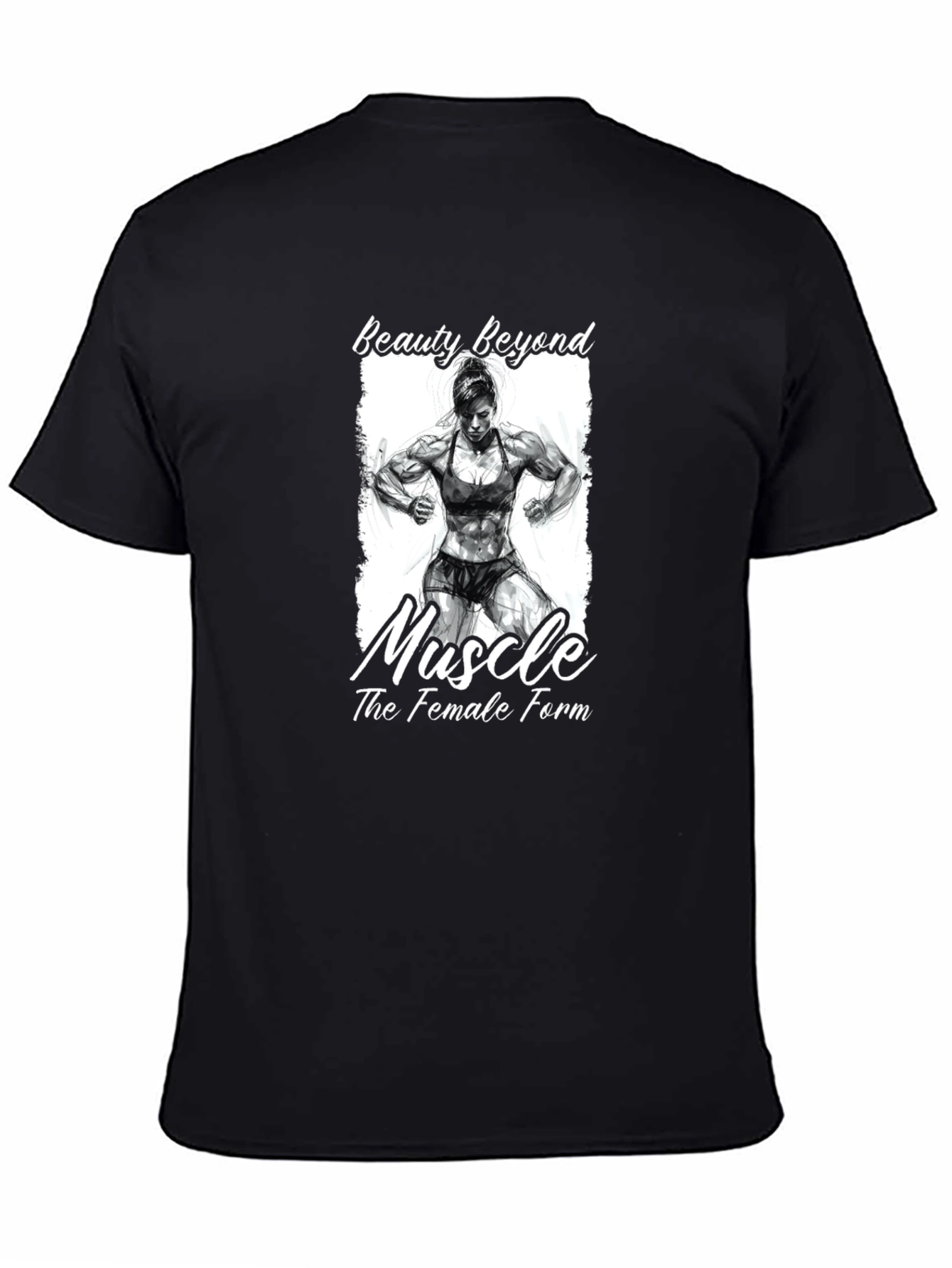 Beauty Beyond Muscle Graphic T-Shirt - Female Bodybuilding Tee