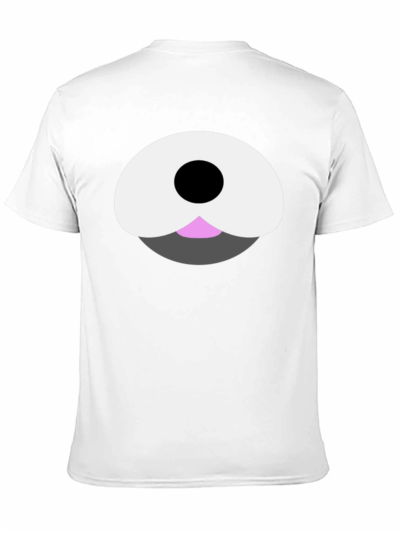 Cute Cartoon Bear Face Black T-Shirt