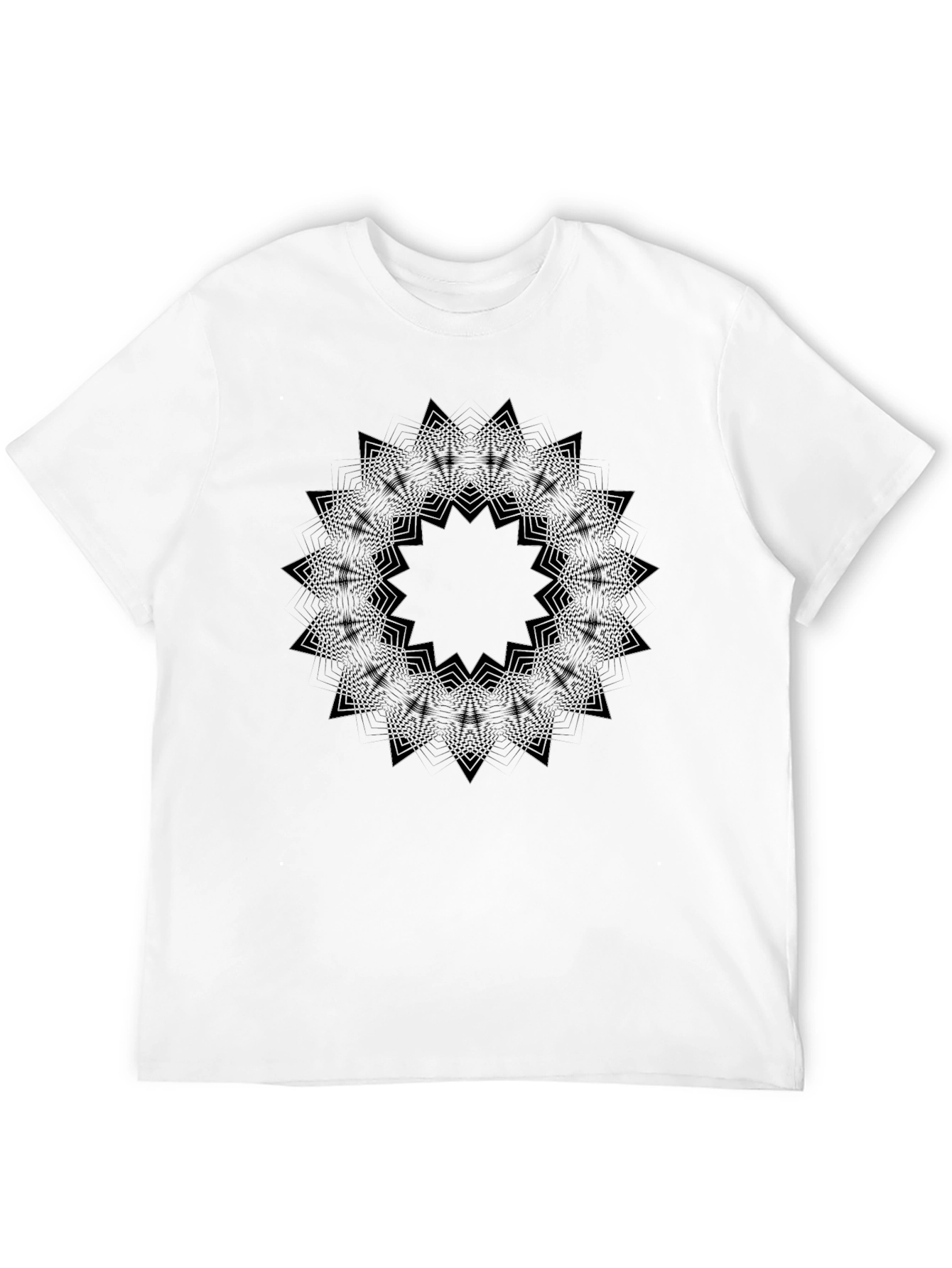 Geometric Mandala Black Graphic Tee