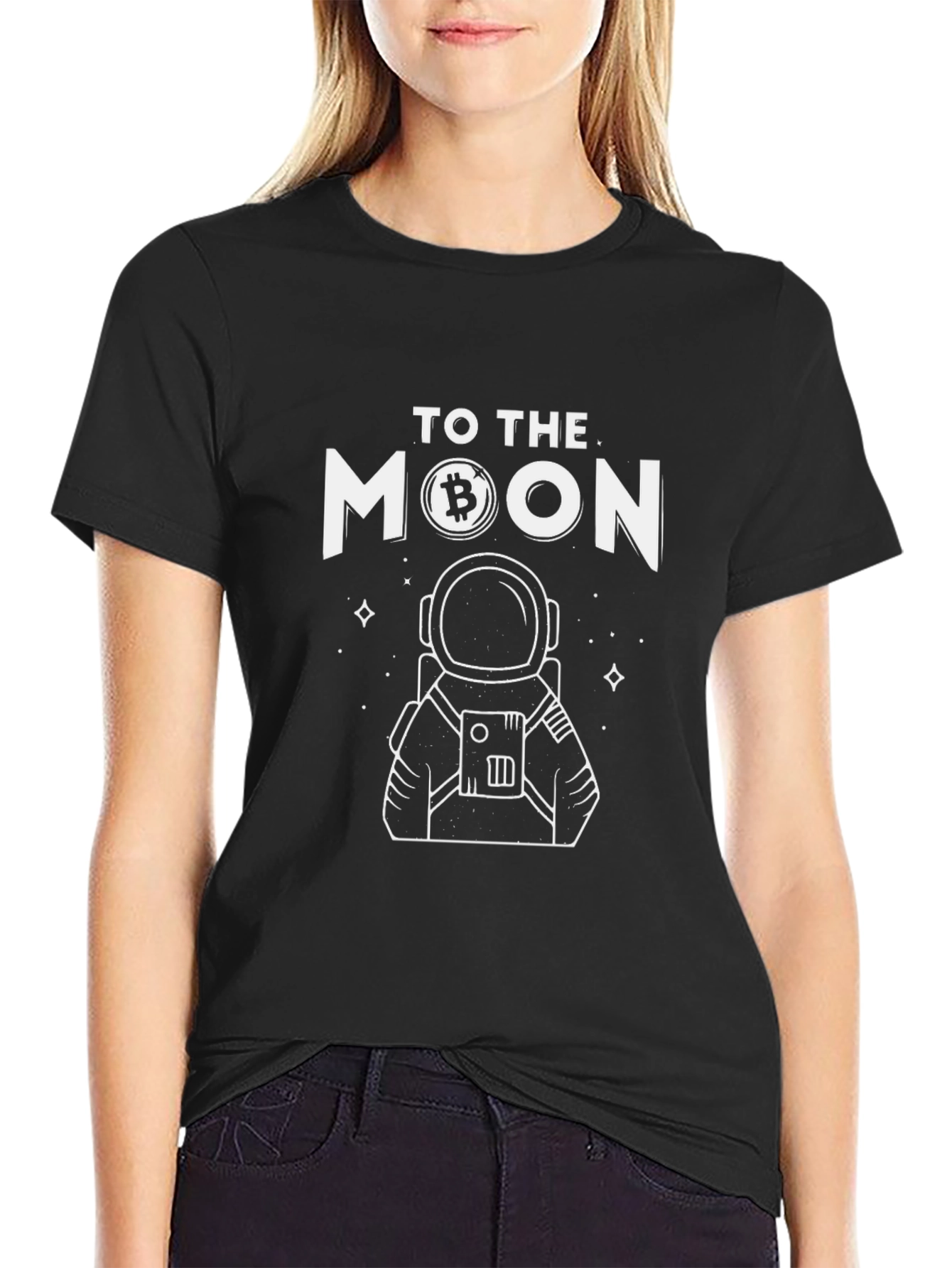 Bitcoin to the Moon T-Shirt Astronaut Crypto Tee