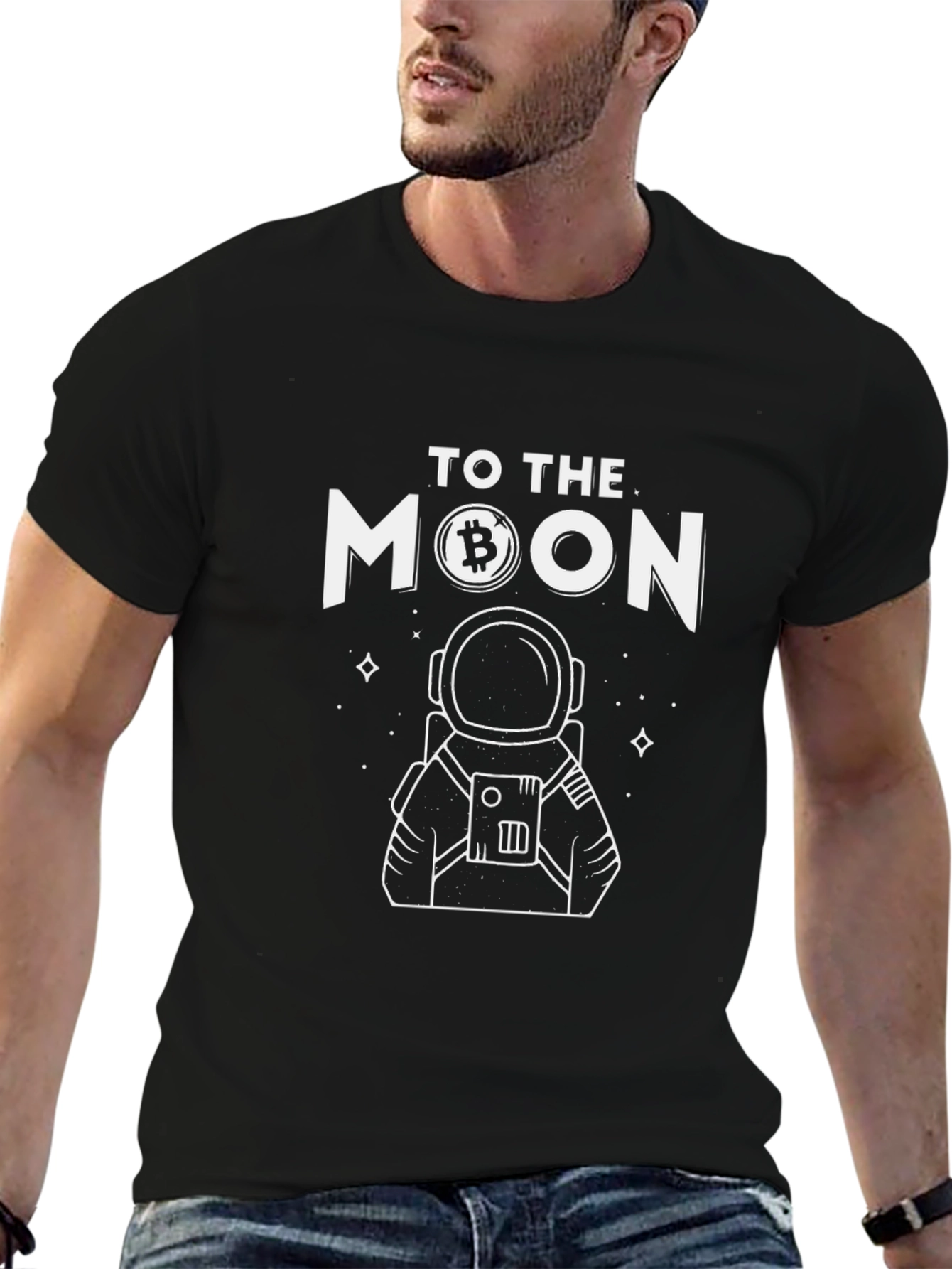 Bitcoin to the Moon T-Shirt Astronaut Crypto Tee