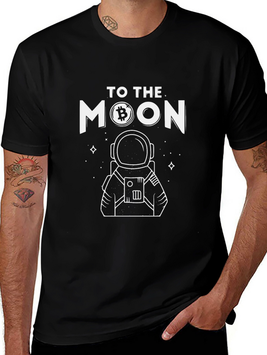 Bitcoin to the Moon T-Shirt Astronaut Crypto Tee