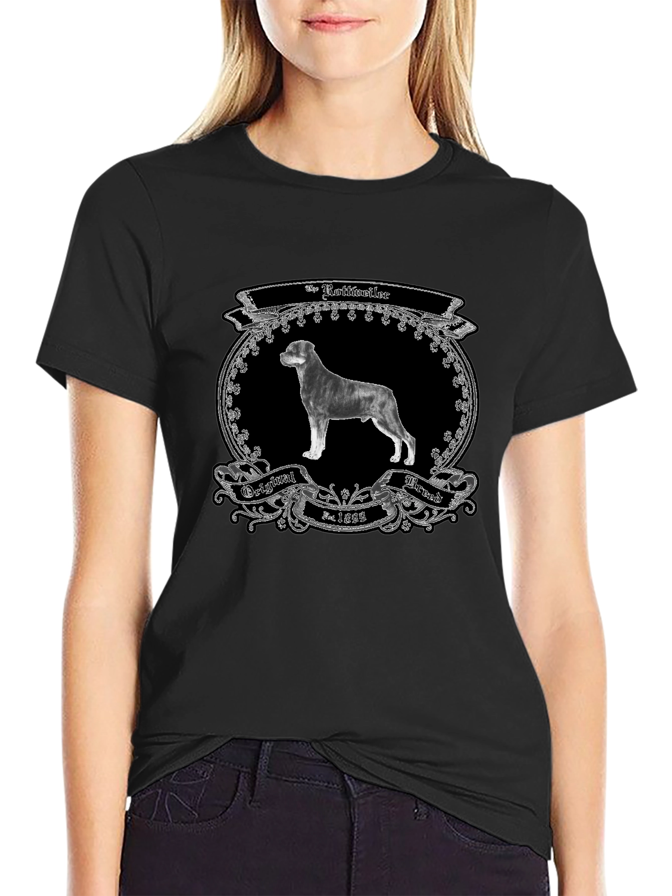 Rottweiler Dog Breed Black T-Shirt