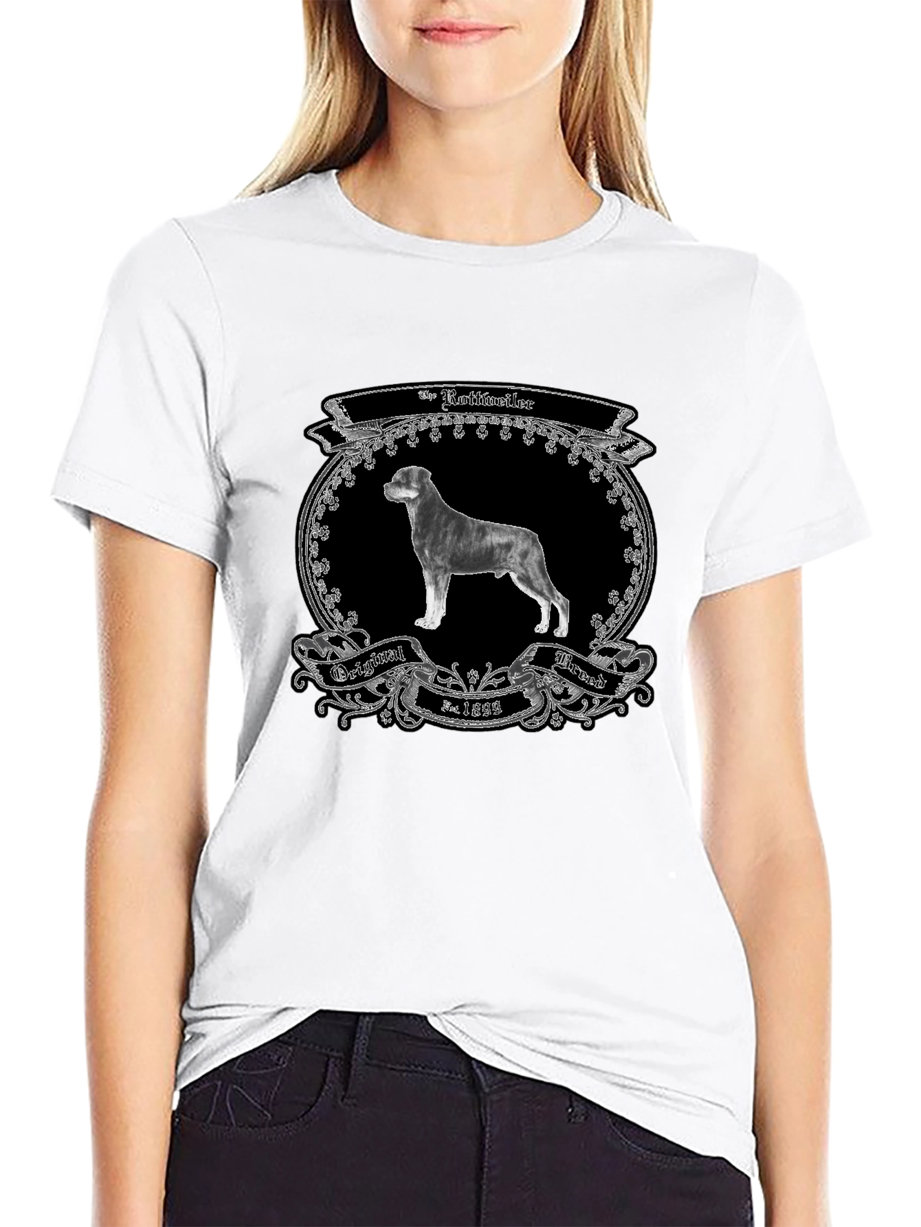 Rottweiler Dog Breed Black T-Shirt