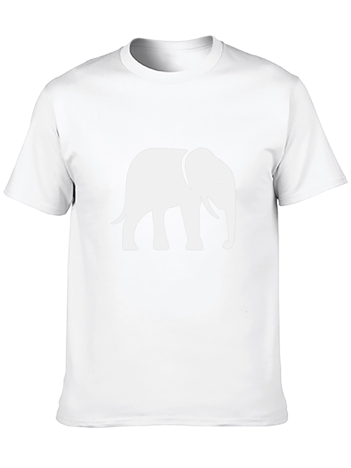 Elephant Graphic Tee - Black Cotton Casual Shirt
