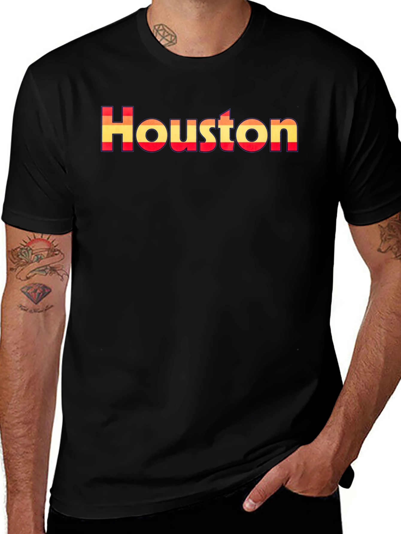 Houston Retro Graphic Tee - Stylish City Pride