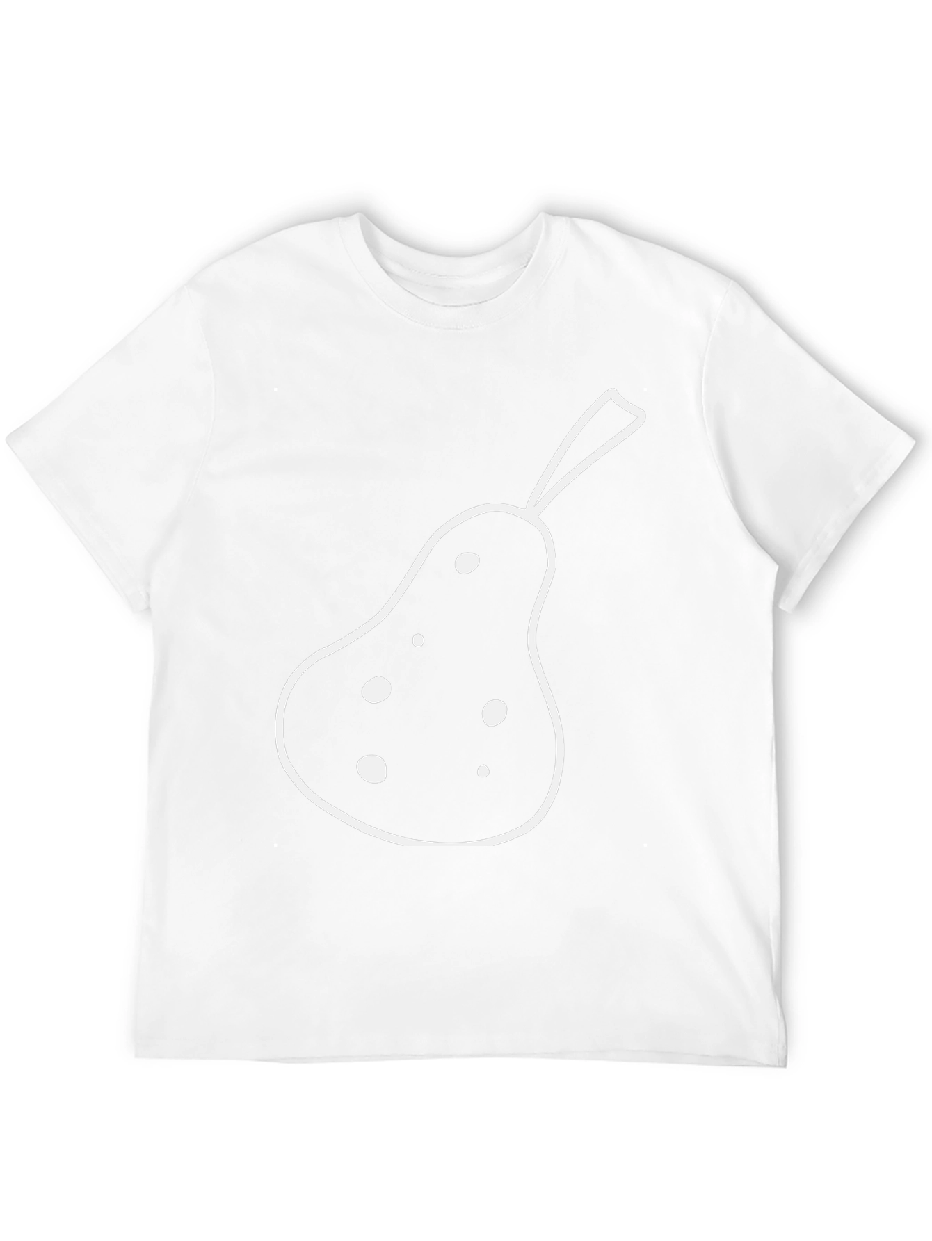 Pear Graphic Tee - Casual Black Cotton T-Shirt