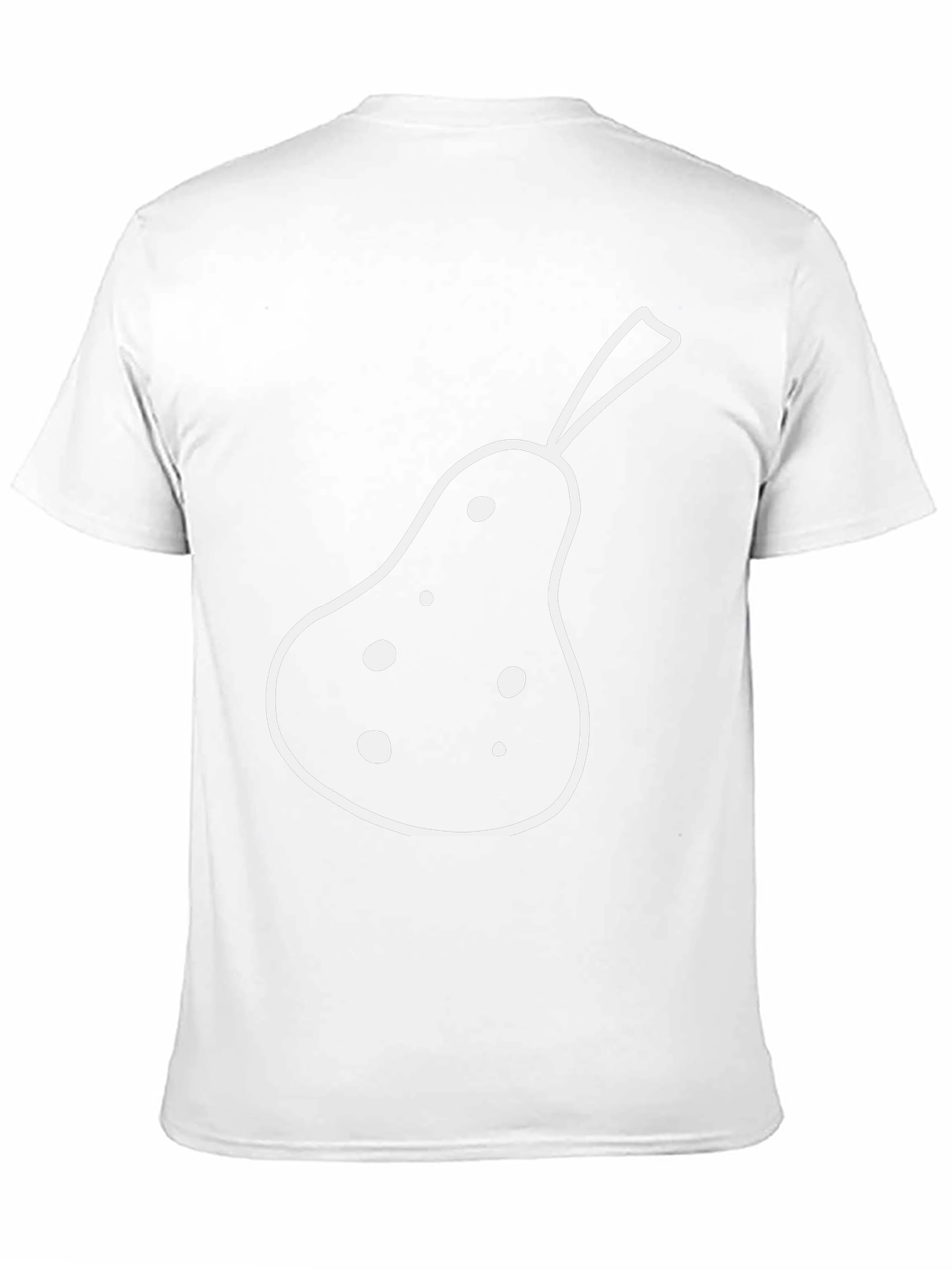Pear Graphic Tee - Casual Black Cotton T-Shirt