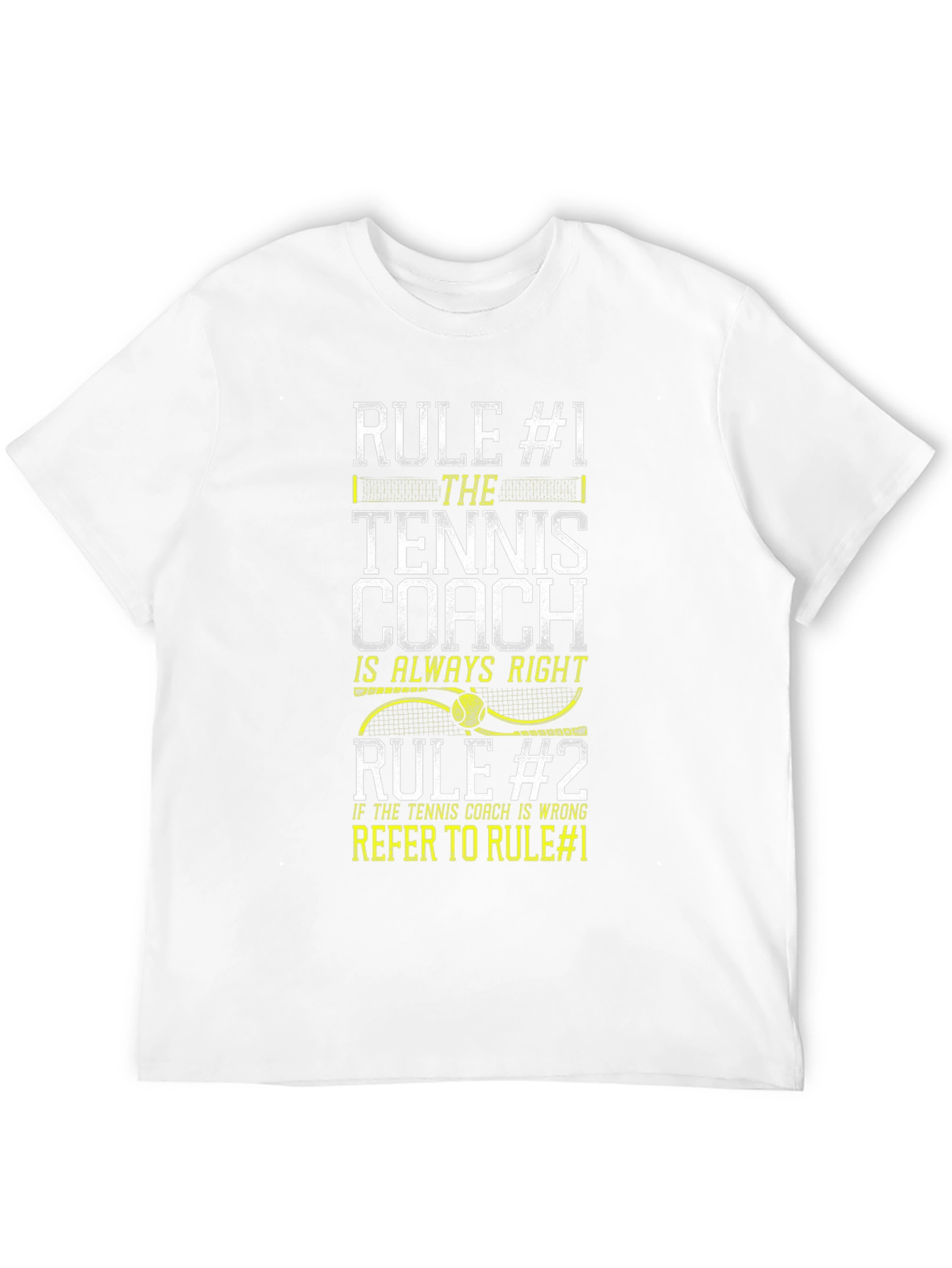 Tennis Coach Rules T-Shirt Funny Gift