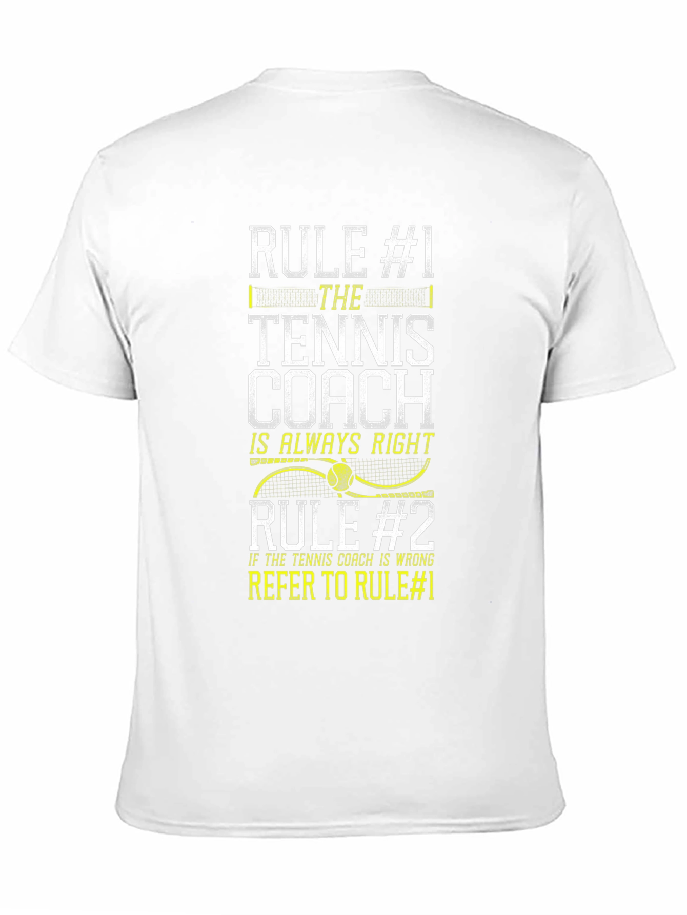 Tennis Coach Rules T-Shirt Funny Gift