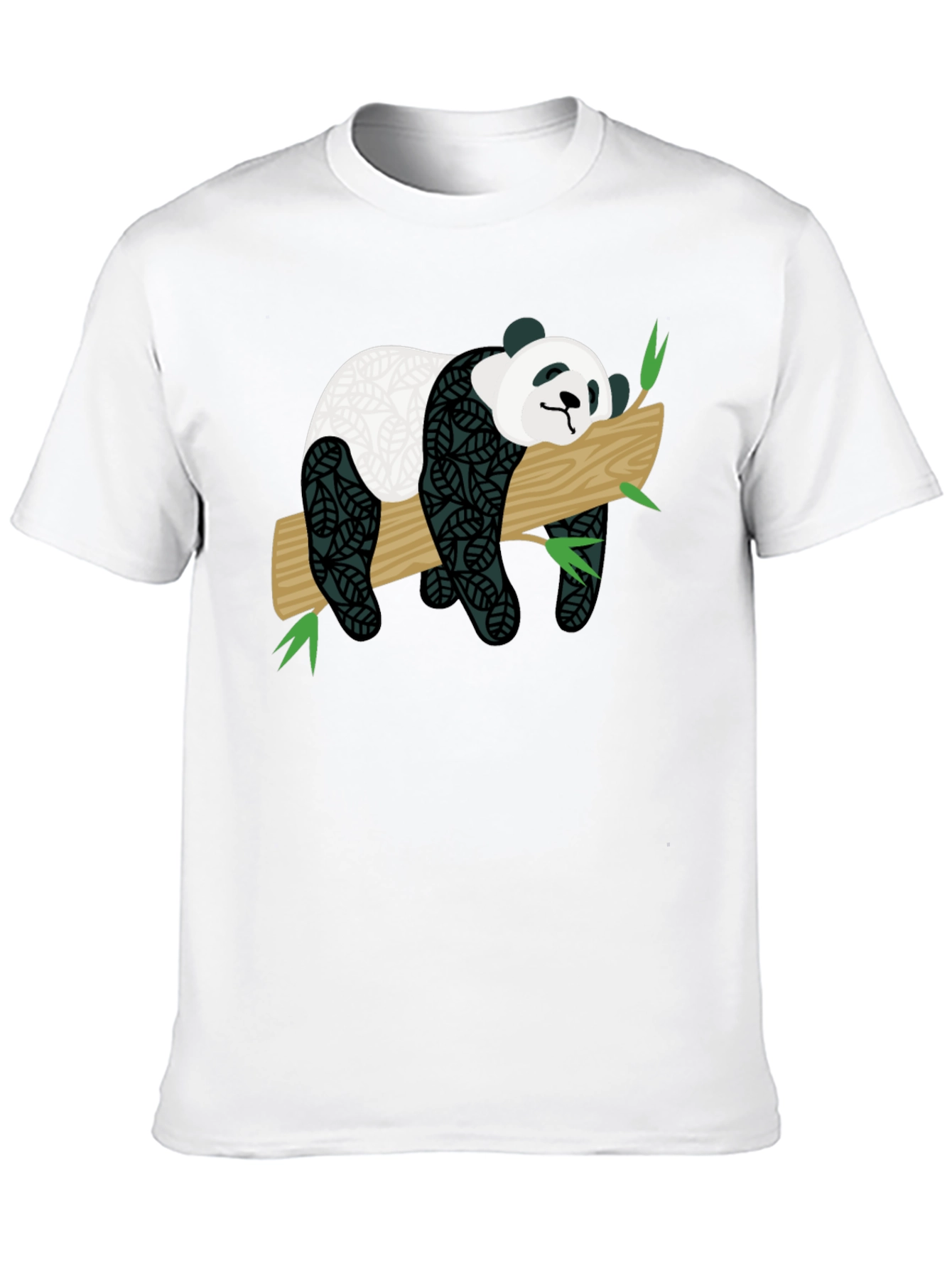 Cute Panda on Branch Graphic T-Shirt