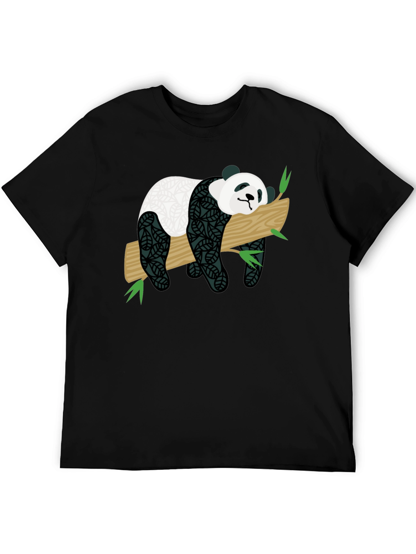 Cute Panda on Branch Graphic T-Shirt