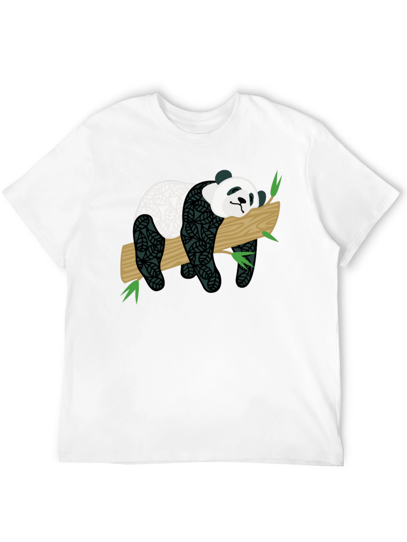 Cute Panda on Branch Graphic T-Shirt