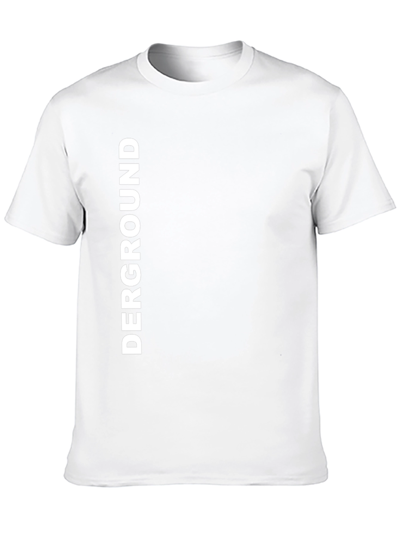 Black DERGROUND Graphic Print Crew Neck T-Shirt