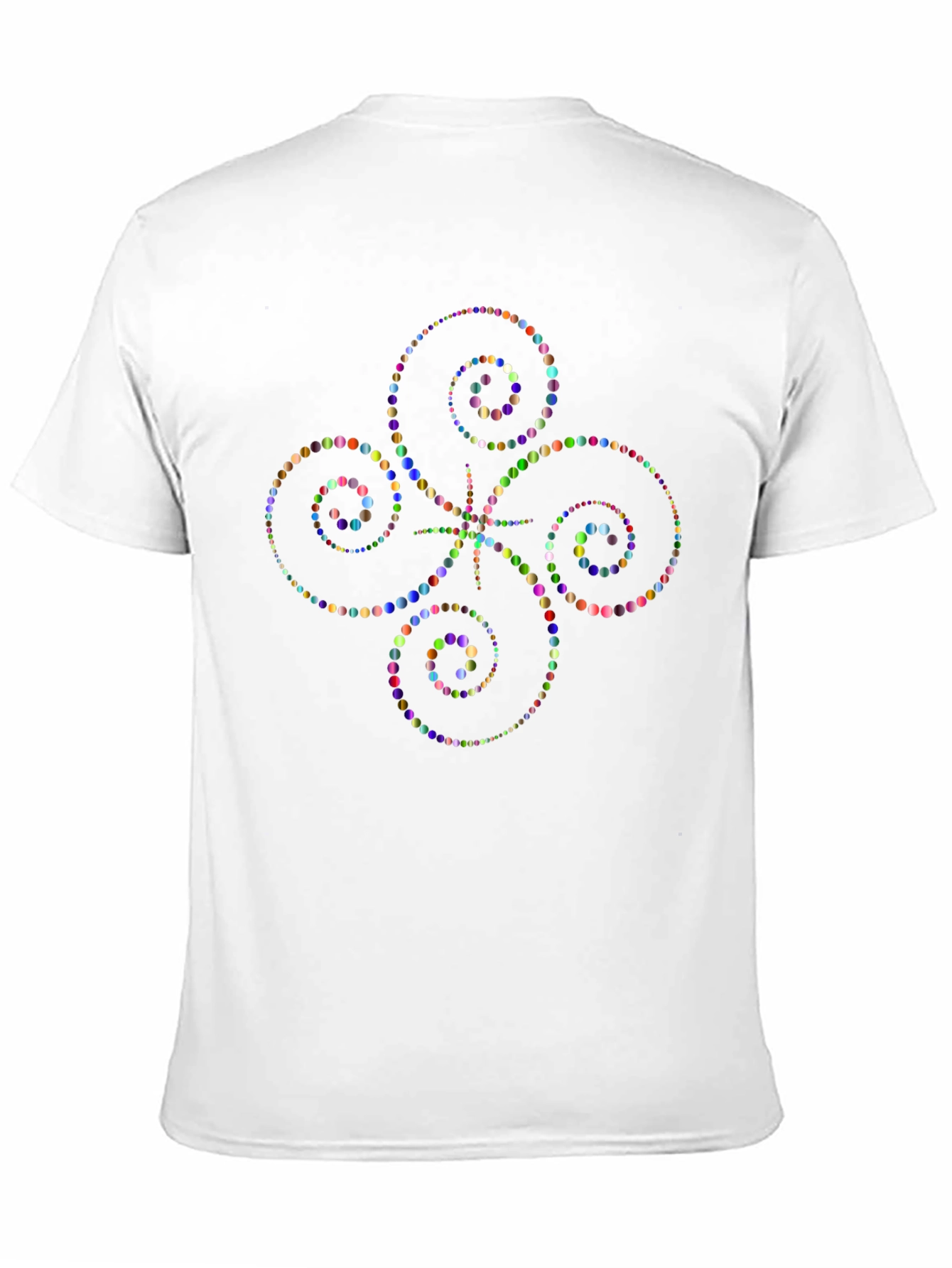 Geometric Swirl T-Shirt - Black