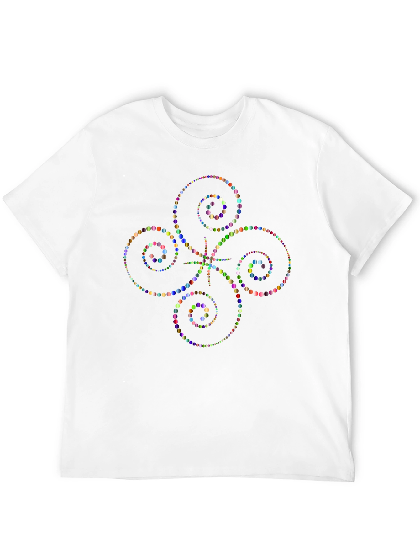 Geometric Swirl T-Shirt - Black