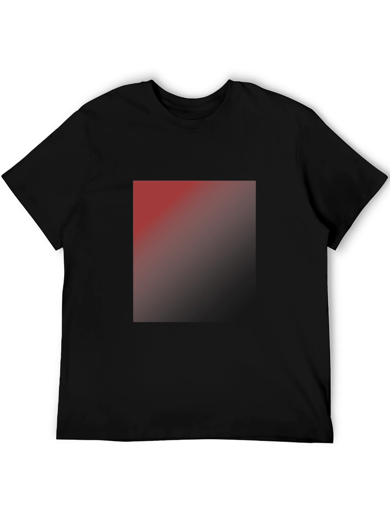 Mens Classic Black T-Shirt with Ombre Design